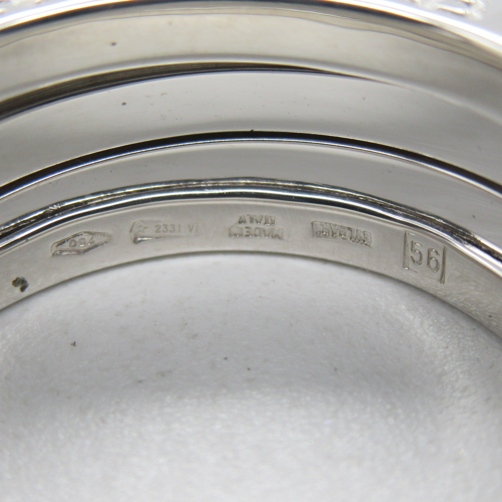 BVLGARI 18K白金B-zero1 3 Band Ring戒指Bvlgari#56/JP#15.5/US#7.5