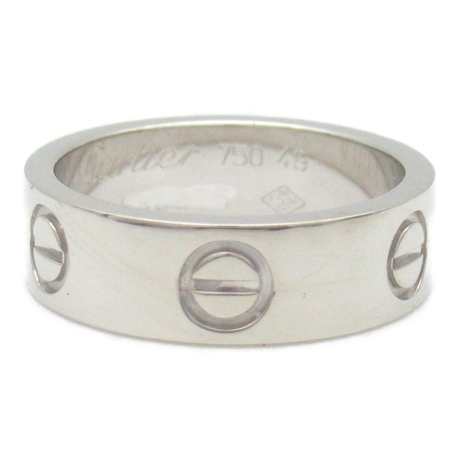 CARTIER 18K白金Love Ring戒指US#4.75/Cartier#49