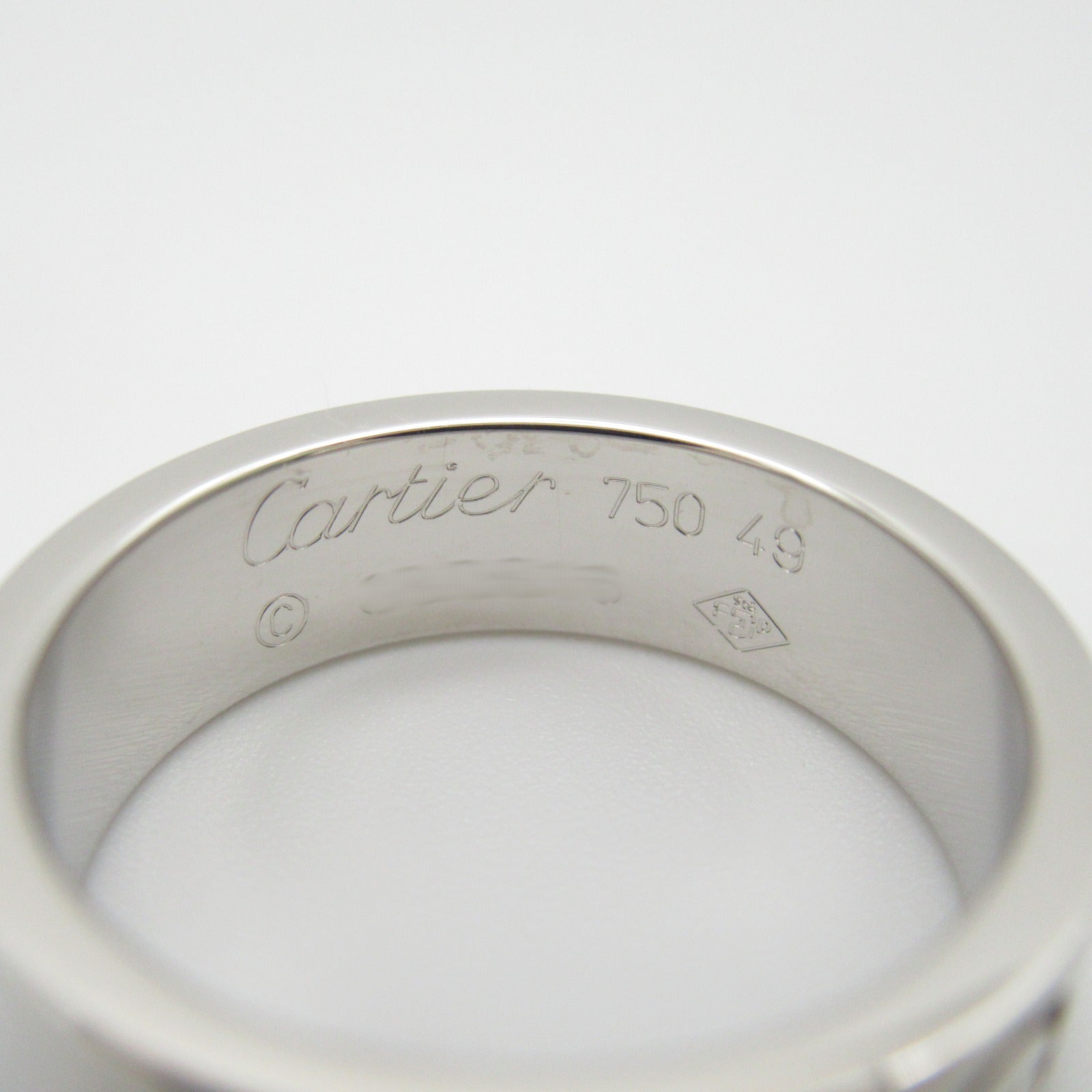 CARTIER 18K白金Love Ring戒指US#4.75/Cartier#49