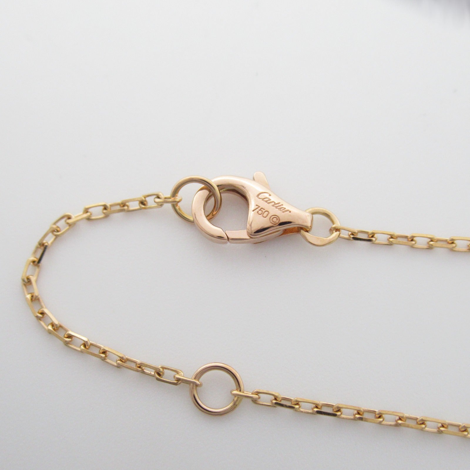 CARTIER 【激減優惠】18K玫瑰金Logo Double C Necklace鑽石項鍊