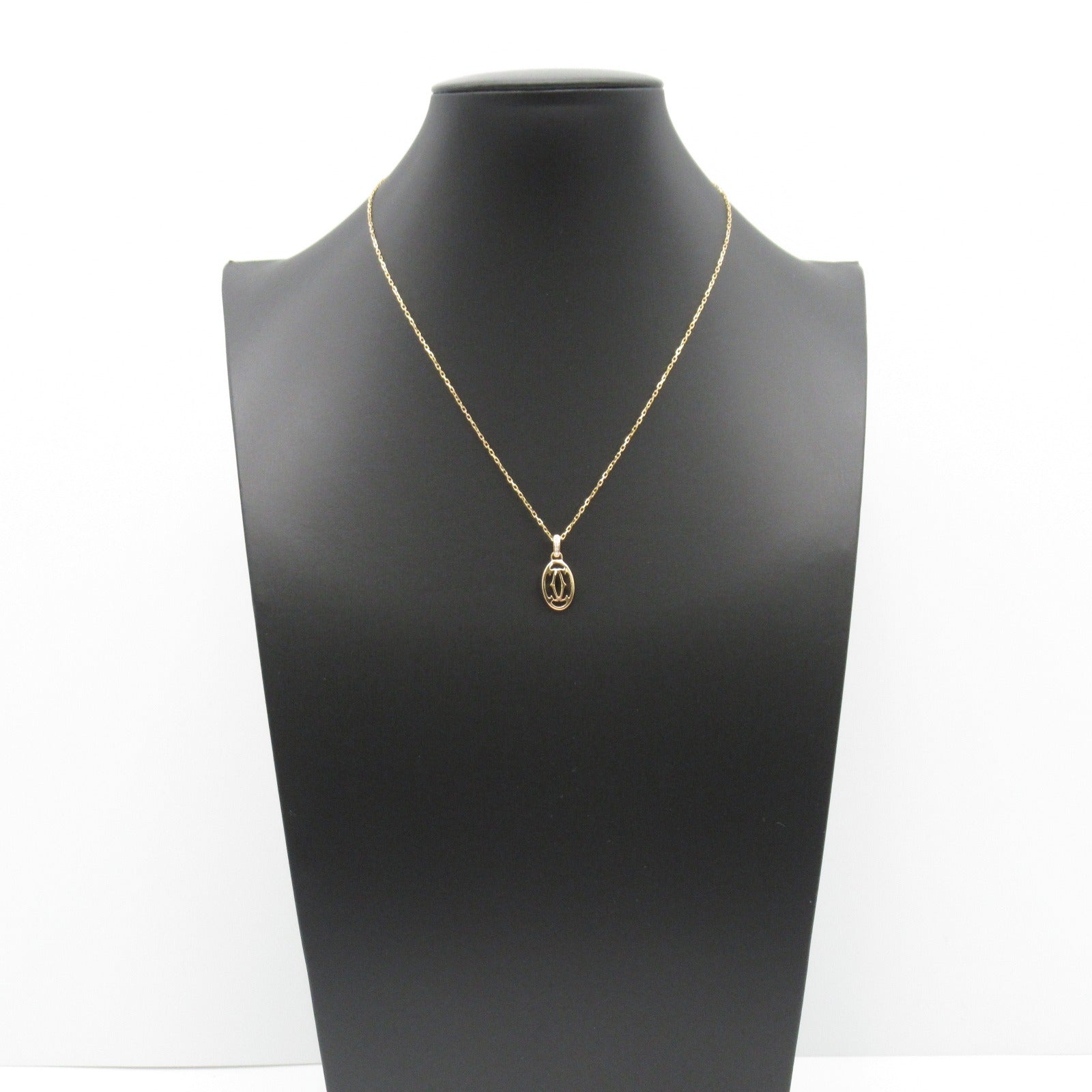 CARTIER 【激減優惠】18K玫瑰金Logo Double C Necklace鑽石項鍊
