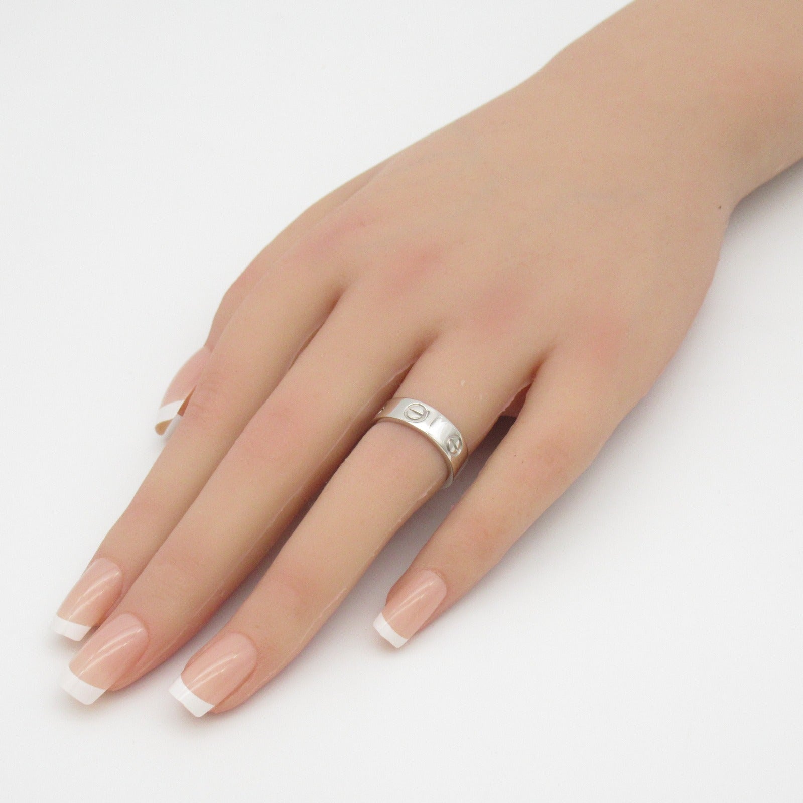 CARTIER 18K白金Love Ring戒指US#5/Cartier#50