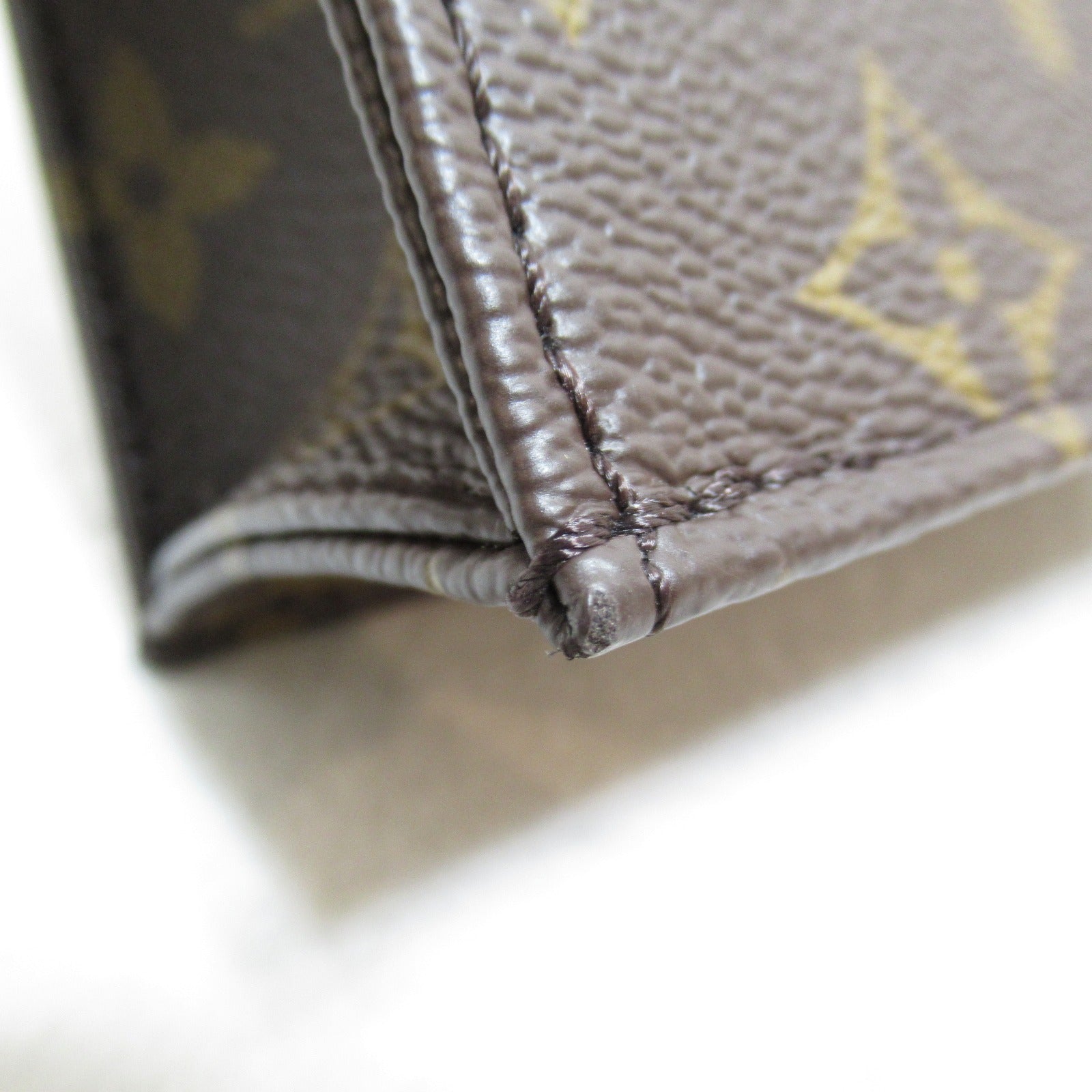 LOUIS VUITTON Monogram Petit Sac Plat金扣手挽肩背兩用袋啡色