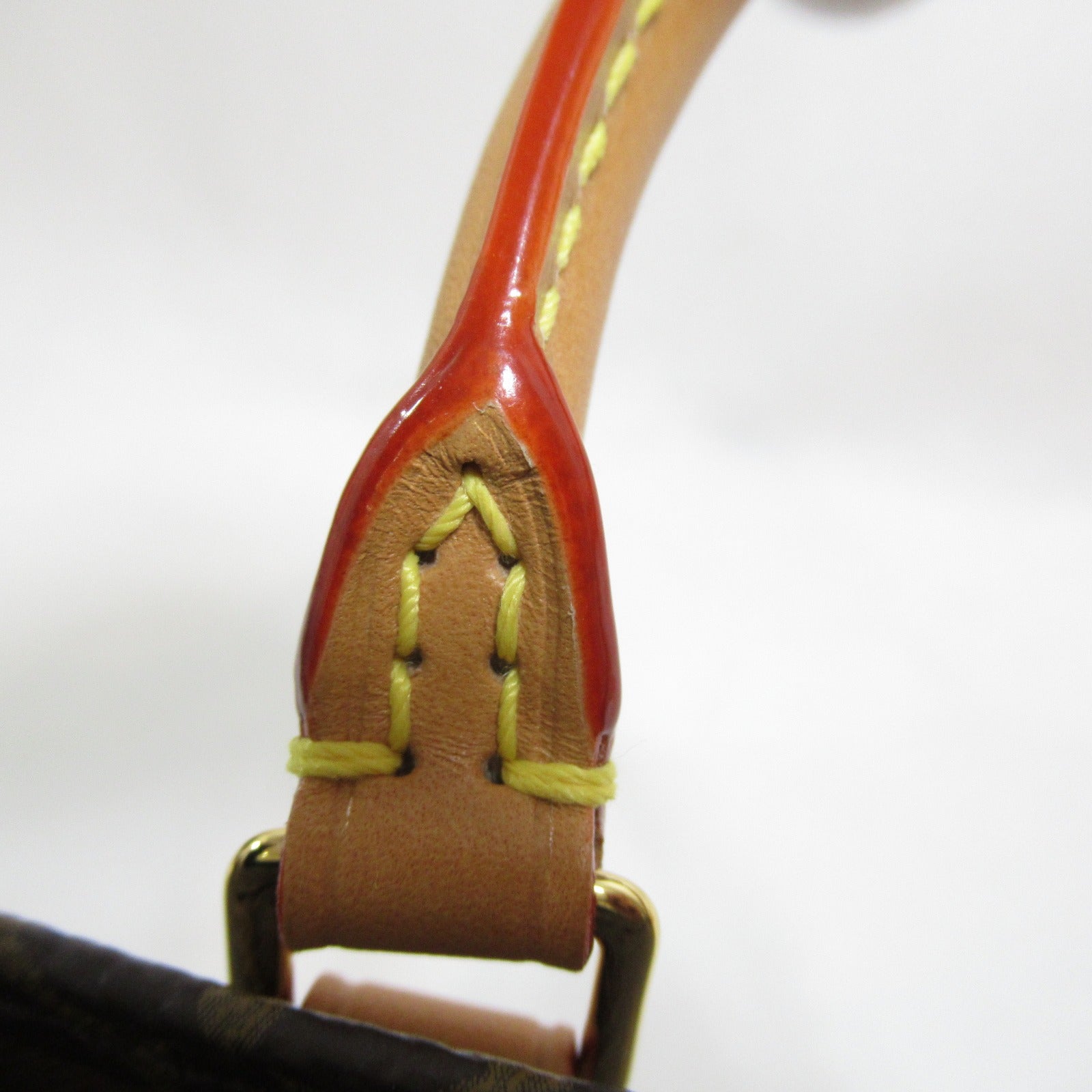 LOUIS VUITTON Monogram Petit Sac Plat金扣手挽肩背兩用袋啡色
