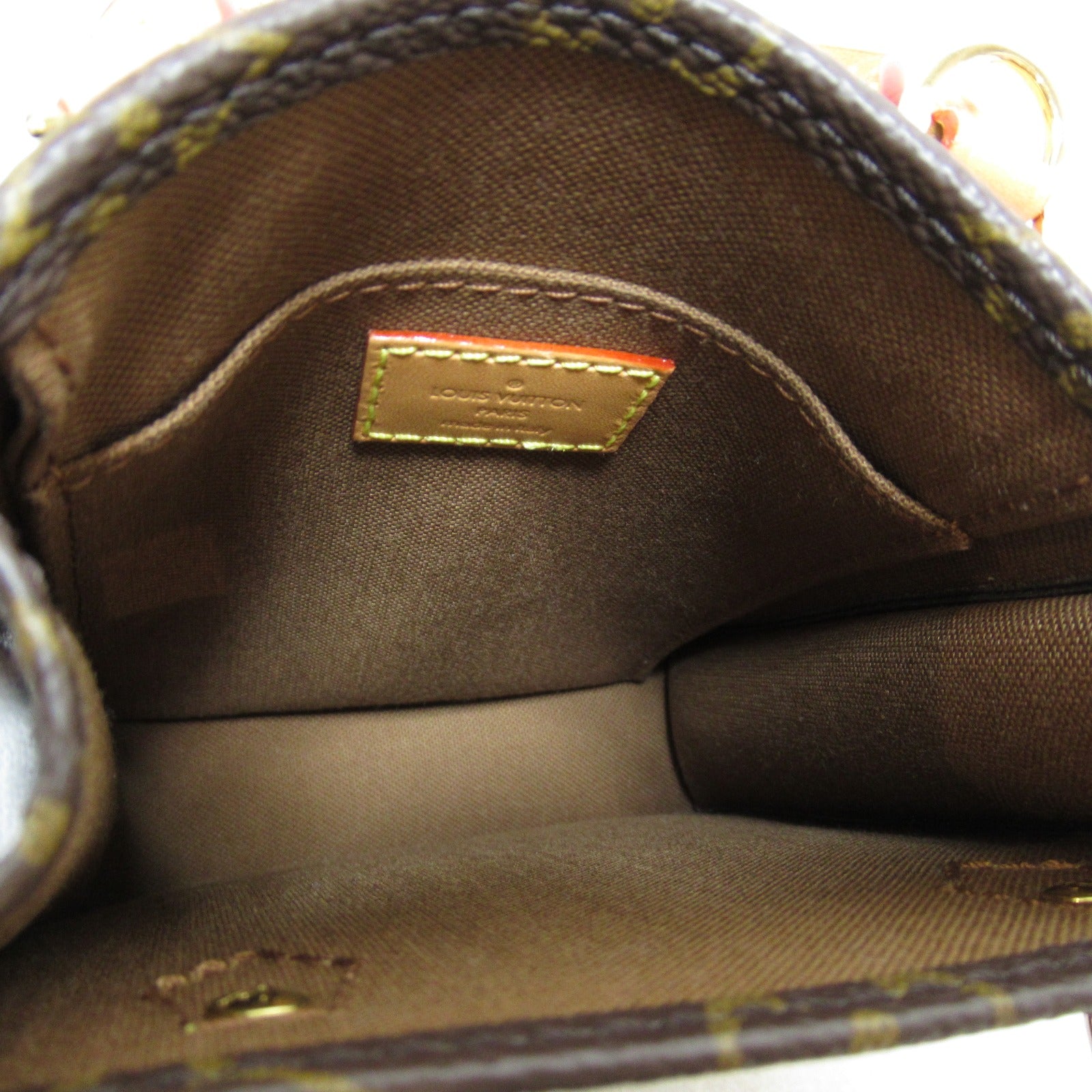 LOUIS VUITTON Monogram Petit Sac Plat金扣手挽肩背兩用袋啡色