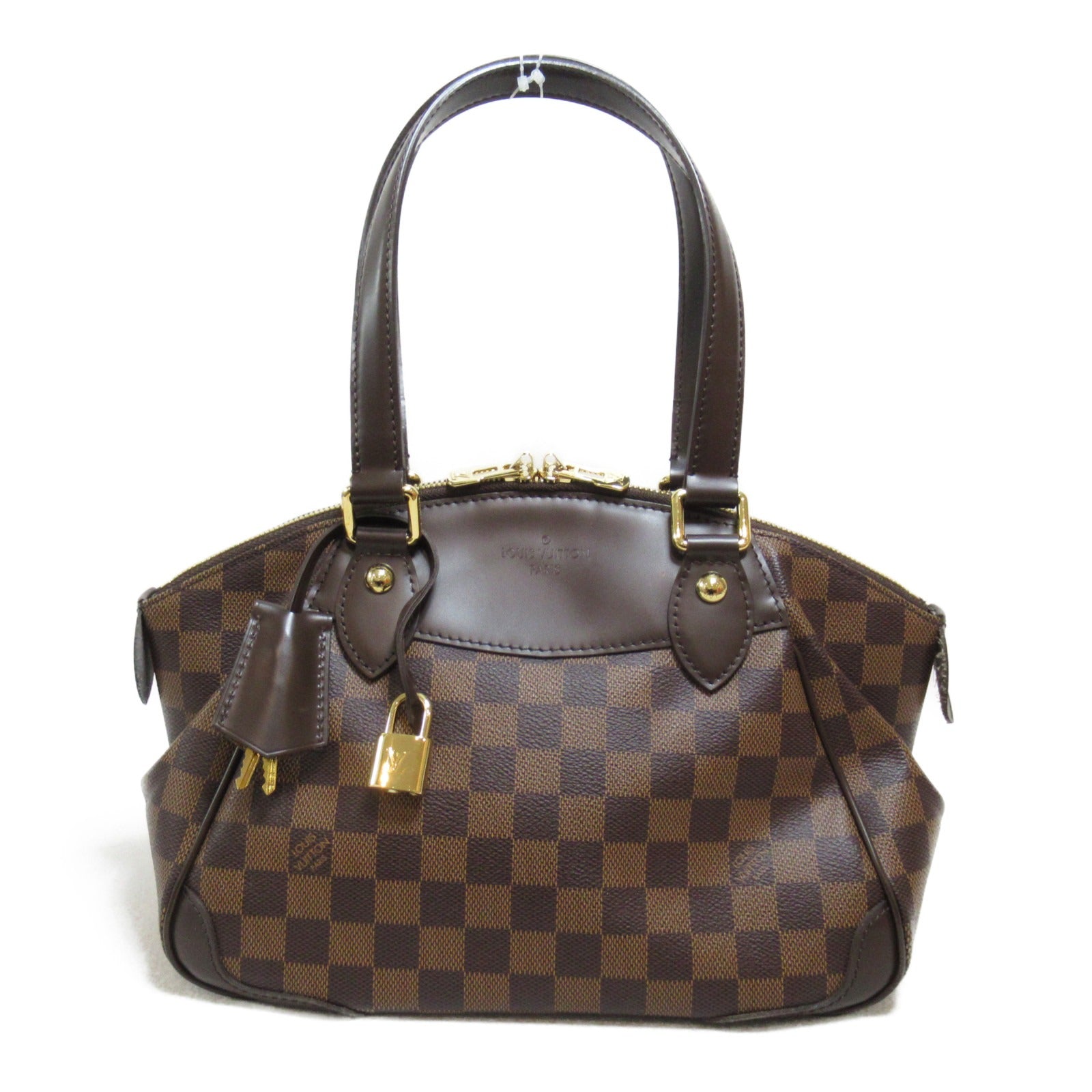LOUIS VUITTON 【激減優惠】Damier Verona PM金扣手挽袋啡色