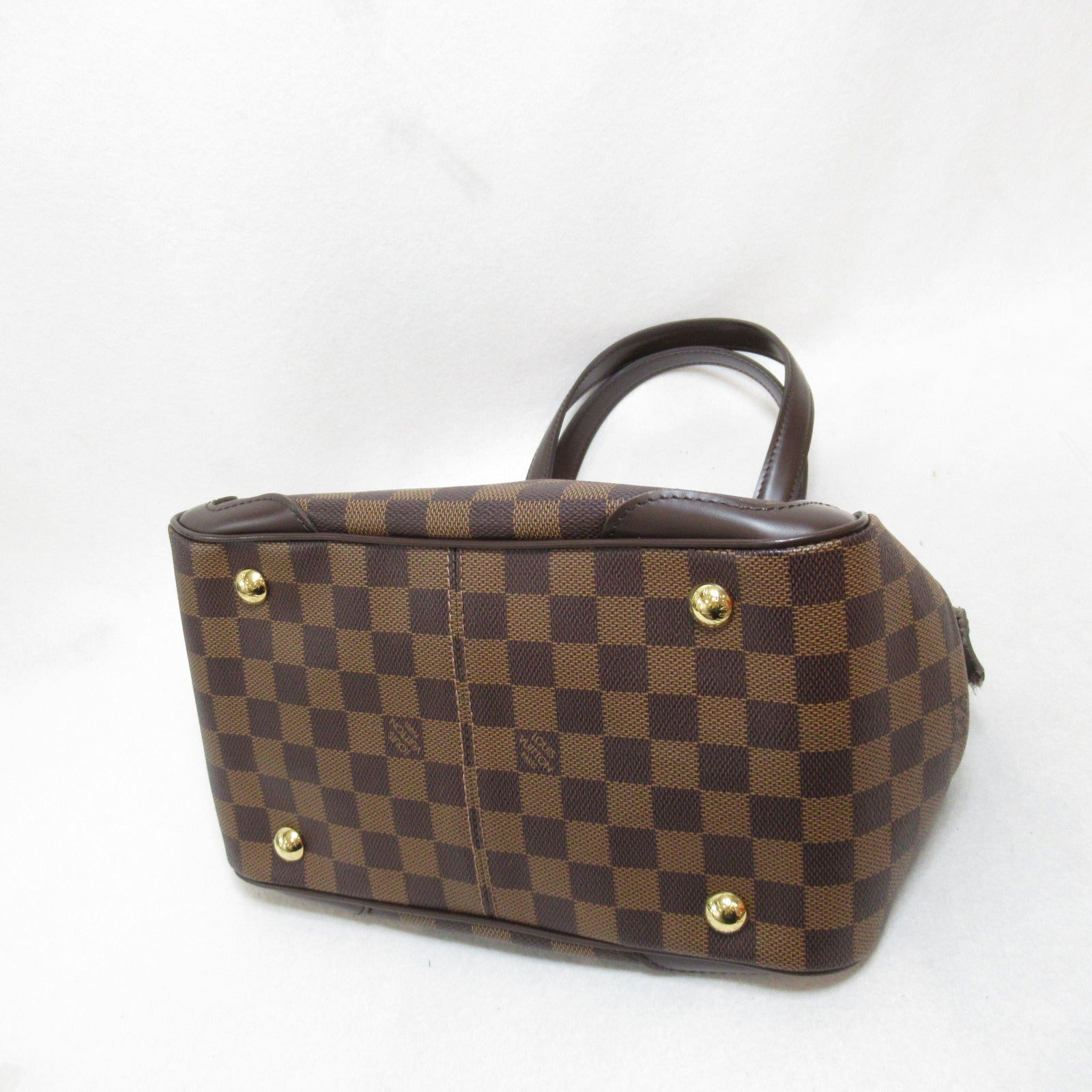 LOUIS VUITTON 【激減優惠】Damier Verona PM金扣手挽袋啡色