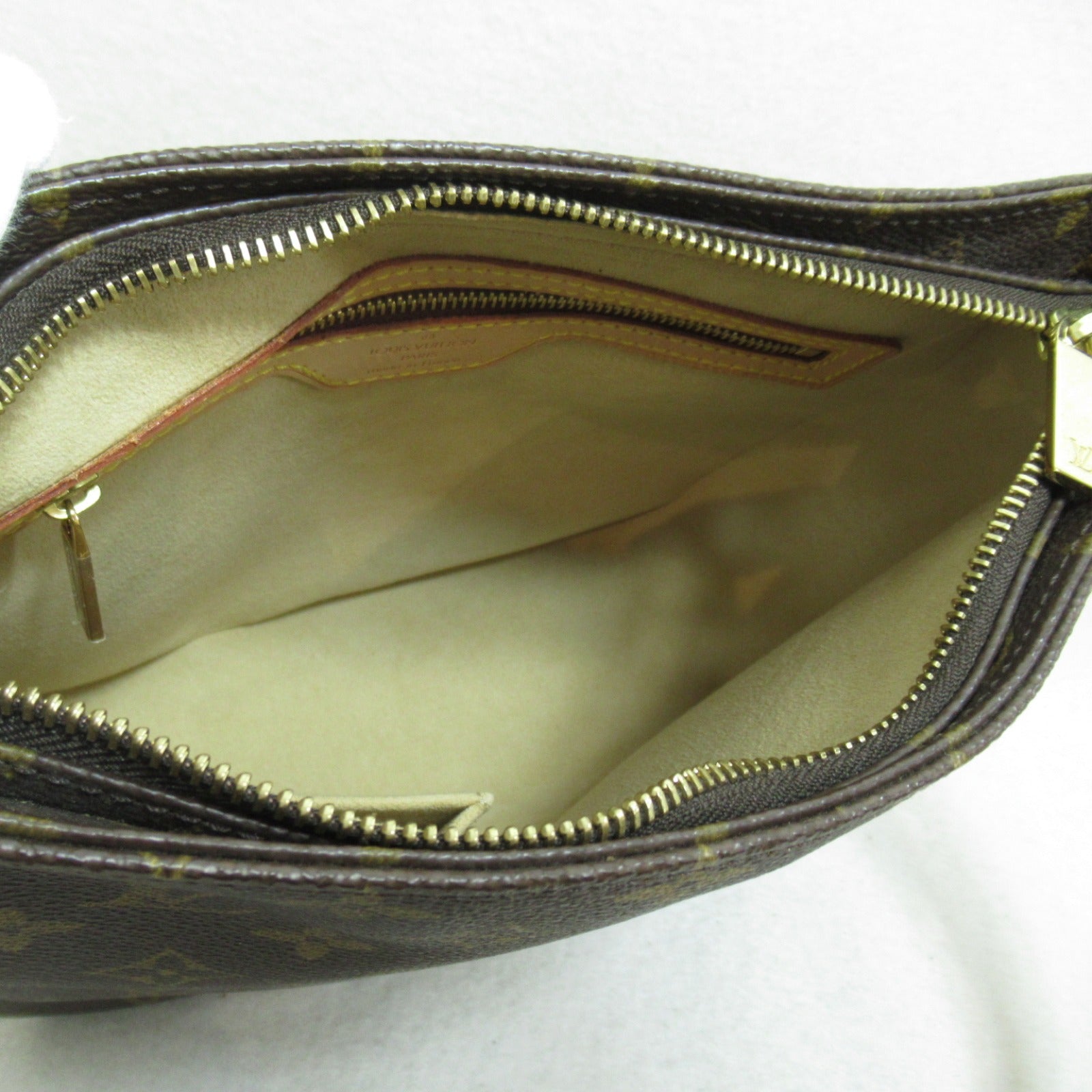 LOUIS VUITTON Monogram Looping MM Shoulder Bag金扣肩背袋啡色