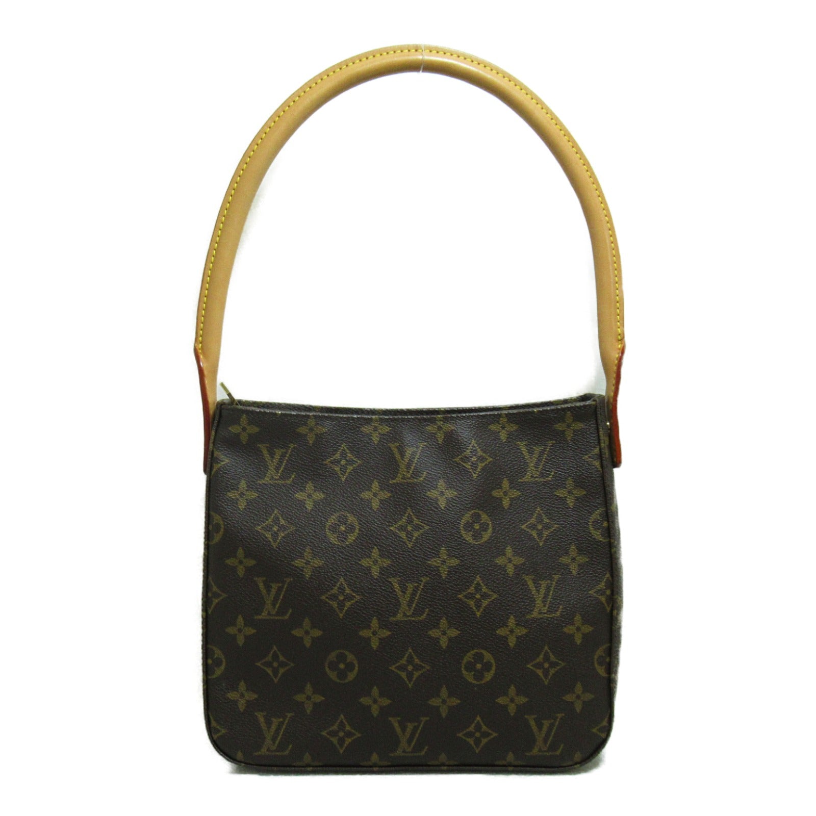 LOUIS VUITTON Monogram Looping MM Shoulder Bag金扣肩背袋啡色