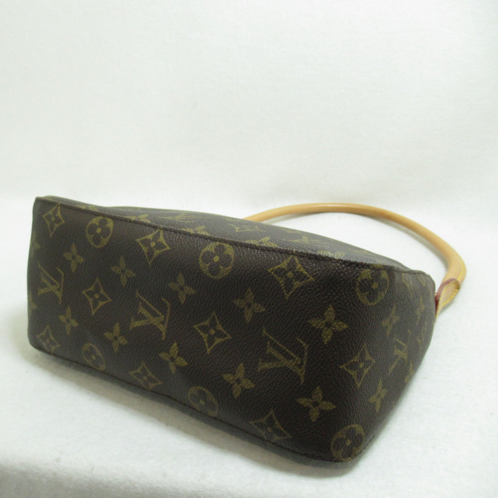 LOUIS VUITTON Monogram Looping MM Shoulder Bag金扣肩背袋啡色