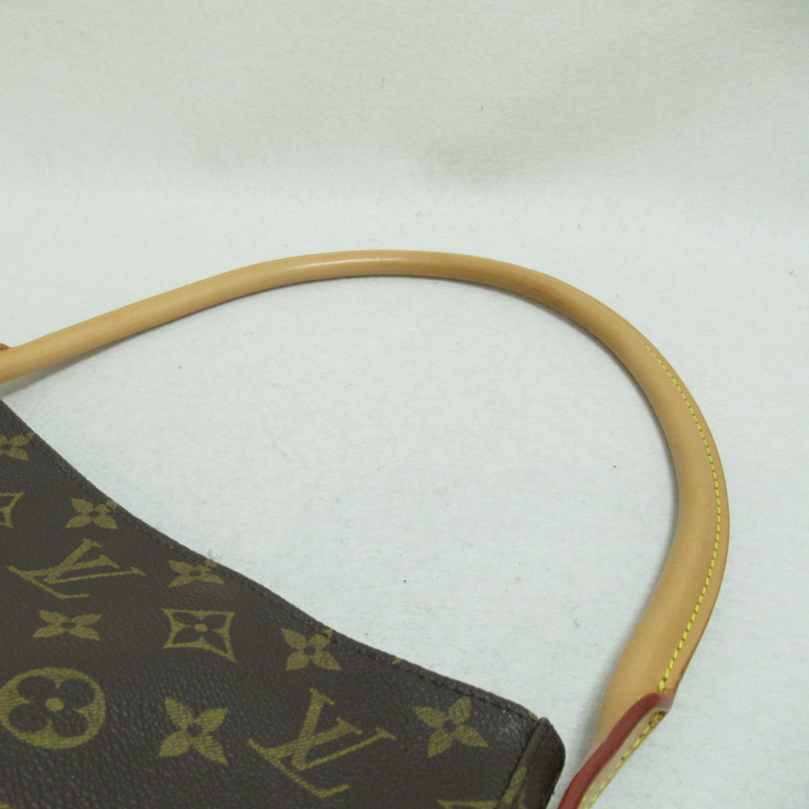 LOUIS VUITTON Monogram Looping MM Shoulder Bag金扣肩背袋啡色