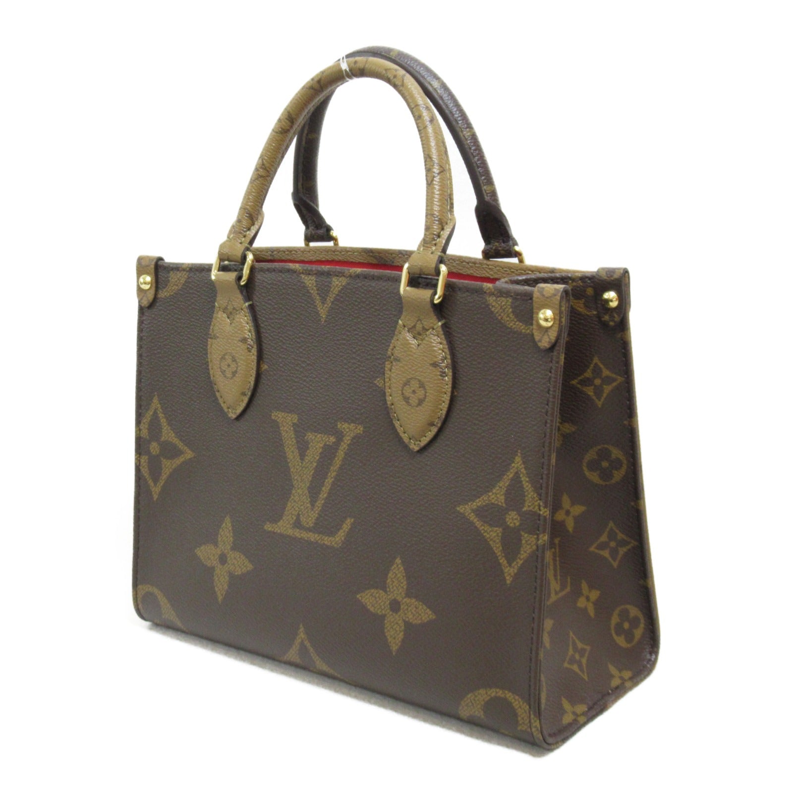 LOUIS VUITTON 【激減優惠】Monogram Reverse OnTheGo PM金扣手挽肩背兩用袋啡色
