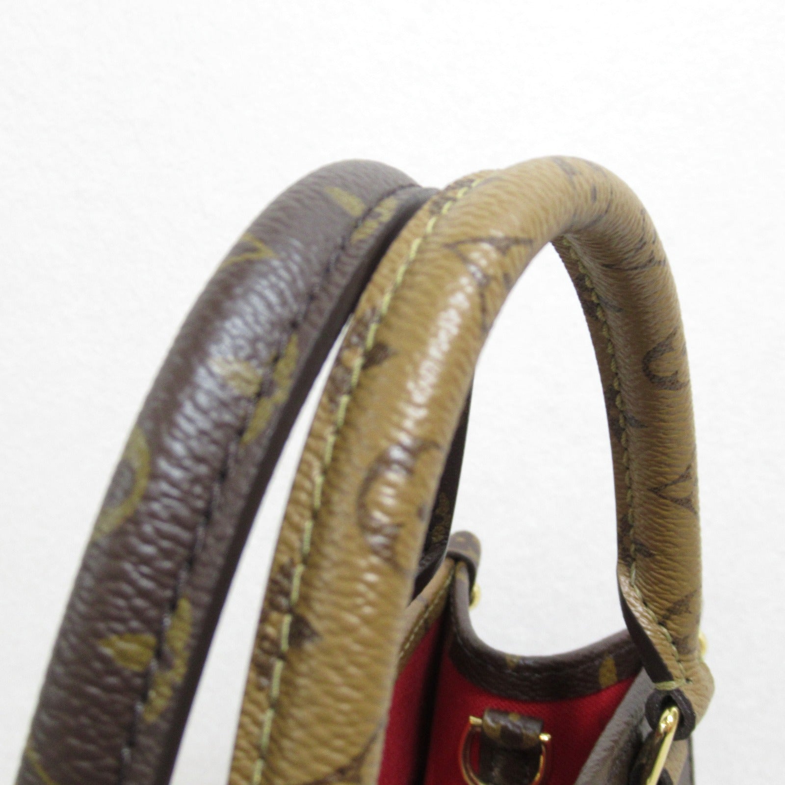 LOUIS VUITTON 【激減優惠】Monogram Reverse OnTheGo PM金扣手挽肩背兩用袋啡色