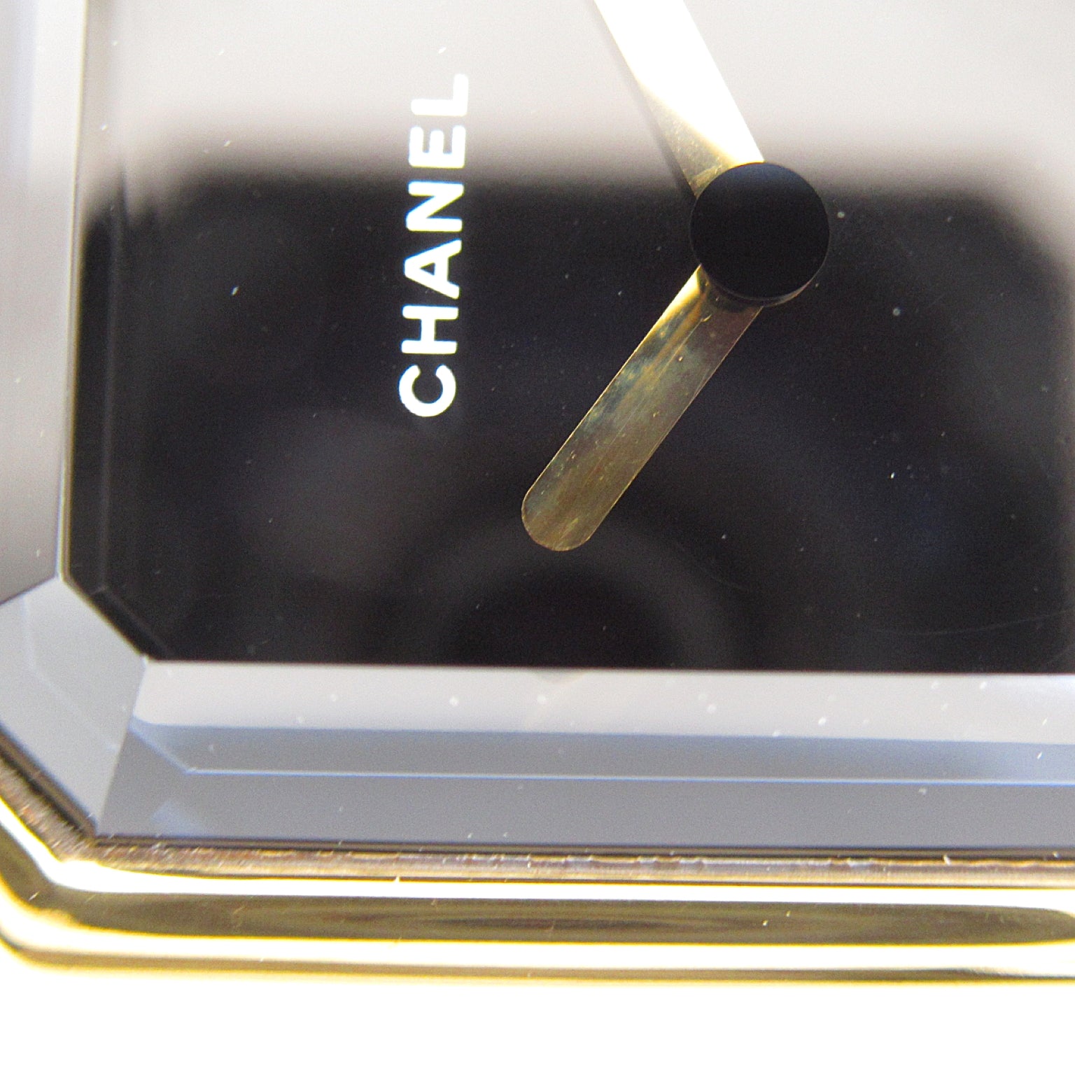 CHANEL Premiere L鍍金/皮革手錶石英機芯黑色