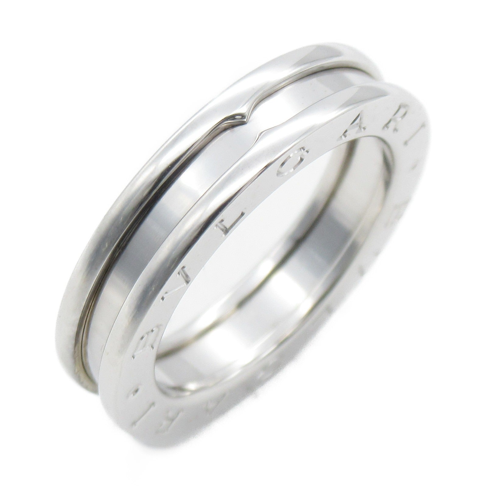 BVLGARI 18K白金B-zero1 1 Band Ring戒指US#7/JP#14/Bvlgari#54