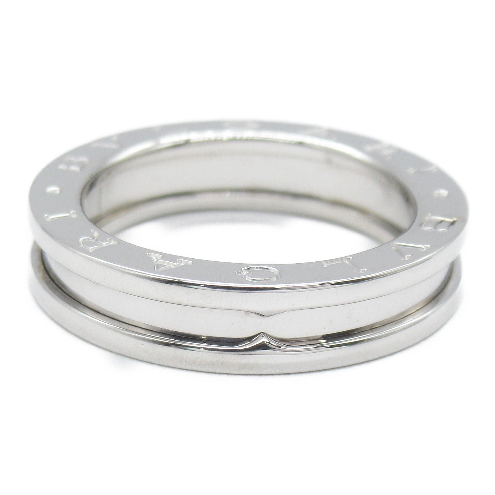 BVLGARI 18K白金B-zero1 1 Band Ring戒指US#7/JP#14/Bvlgari#54