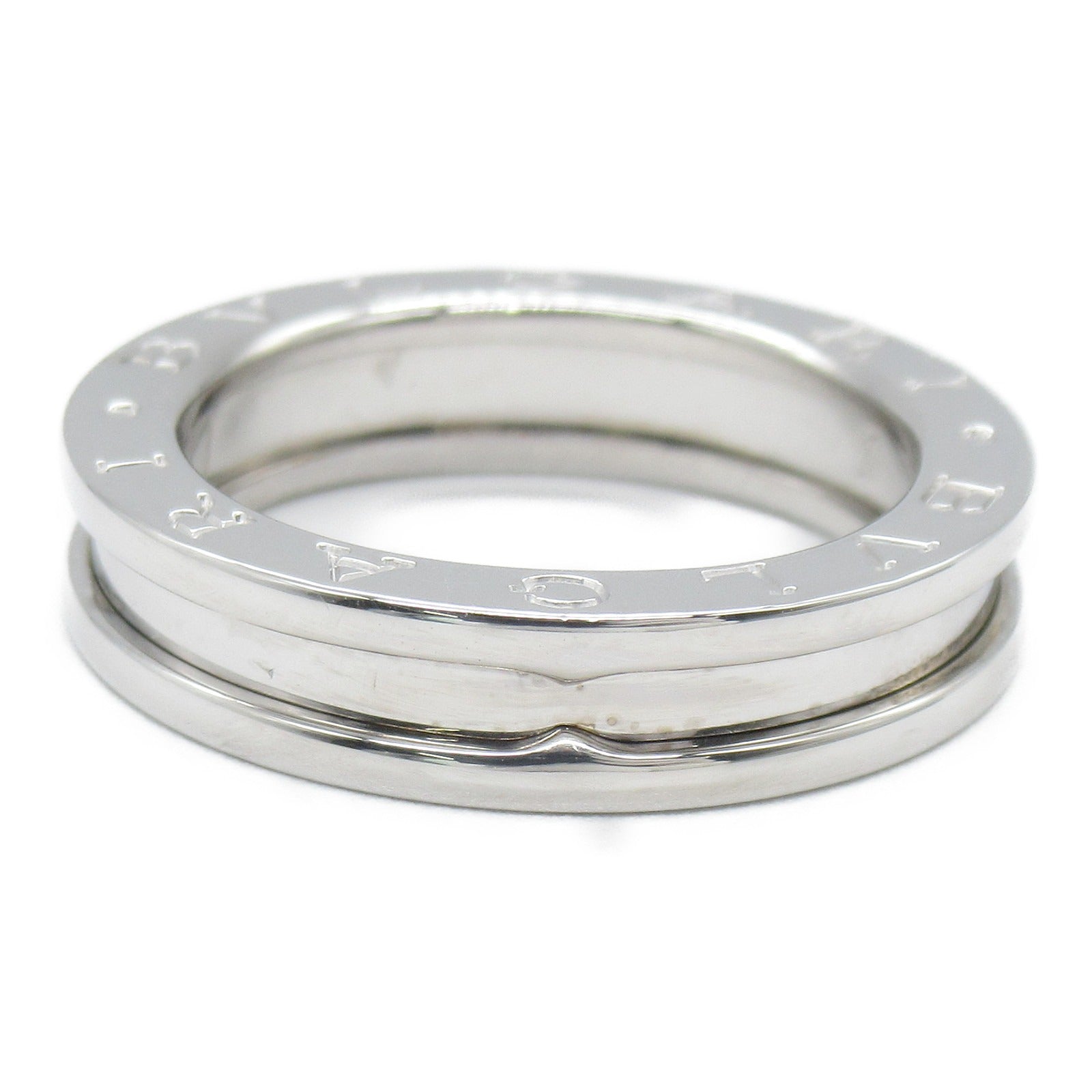 BVLGARI 18K白金B-zero1 1 Band Ring戒指US#7/JP#14/Bvlgari#54