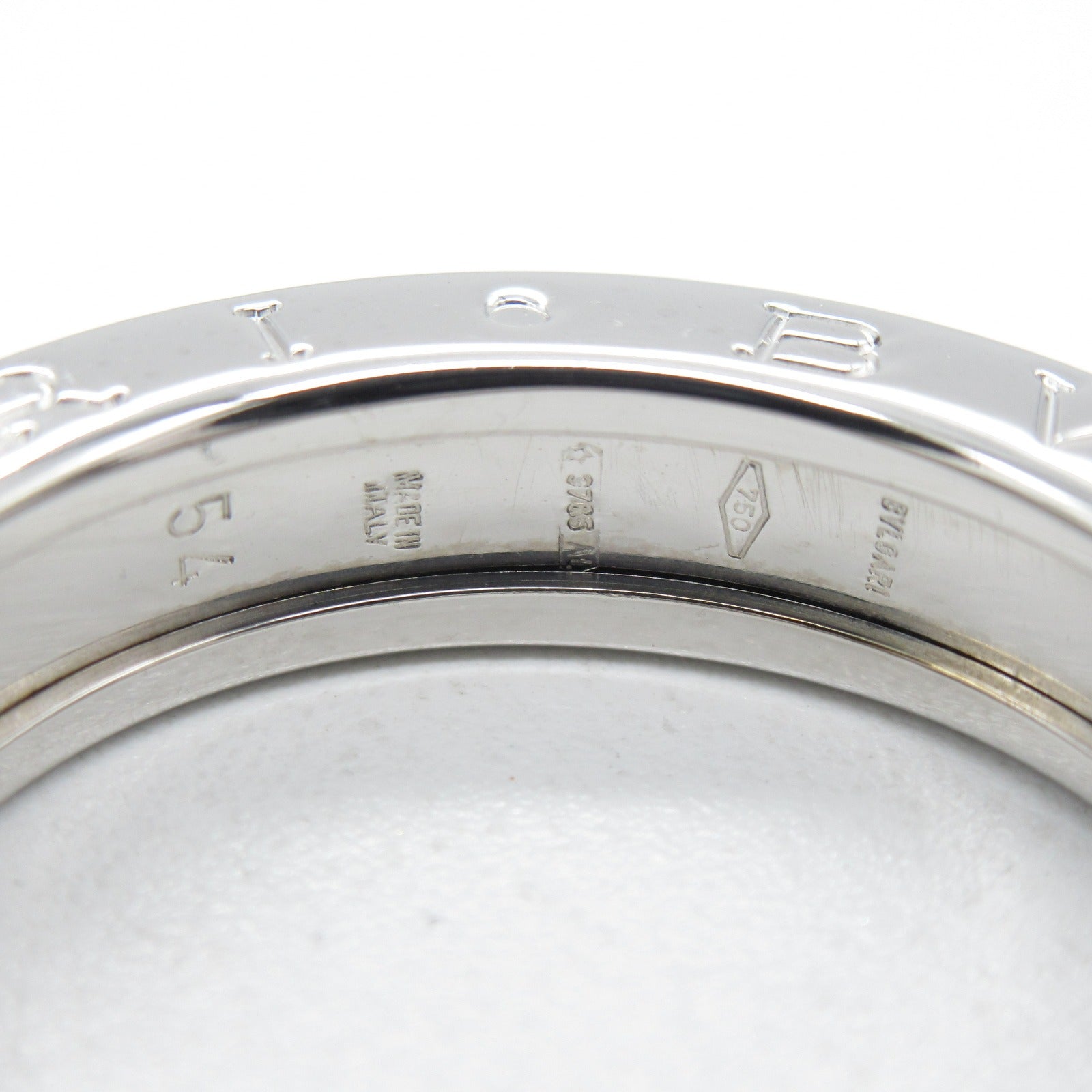 BVLGARI 18K白金B-zero1 1 Band Ring戒指US#7/JP#14/Bvlgari#54