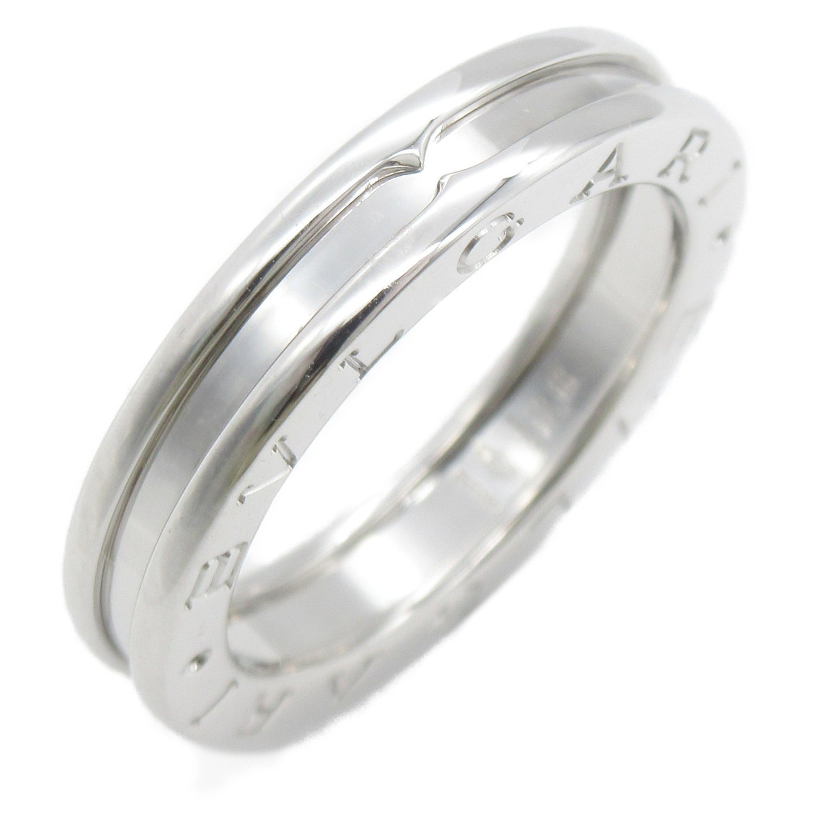 BVLGARI 18K白金B-zero1 1 Band Ring戒指US#9/#JP18.5/Bvlgari#59