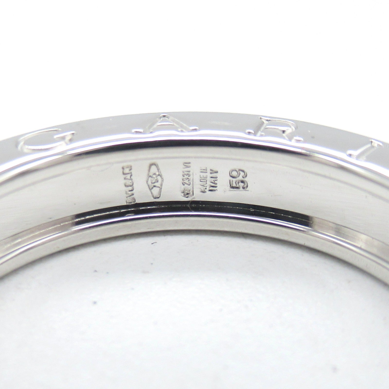 BVLGARI 18K白金B-zero1 1 Band Ring戒指US#9/#JP18.5/Bvlgari#59