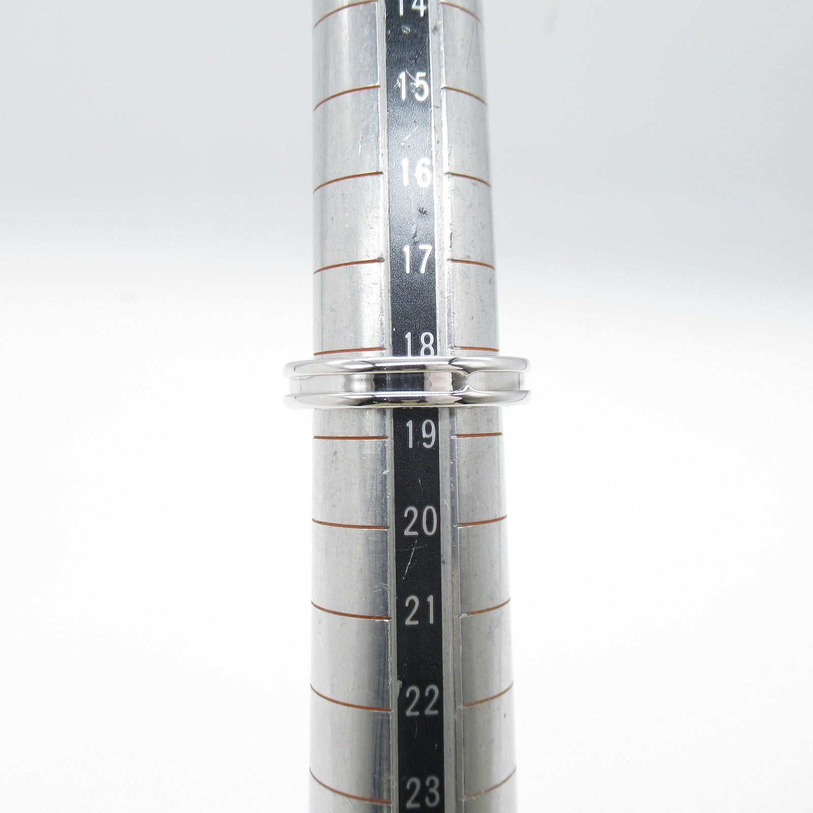 BVLGARI 18K白金B-zero1 1 Band Ring戒指US#9/#JP18.5/Bvlgari#59