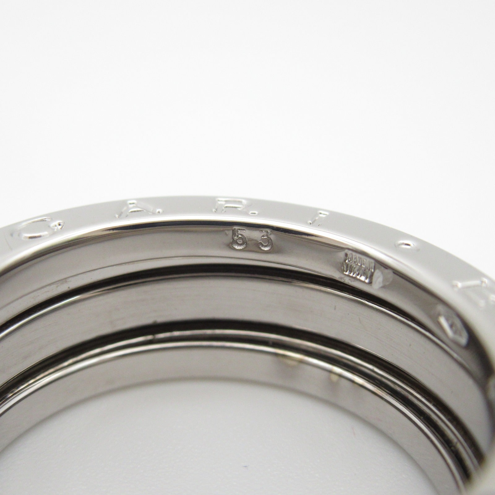 BVLGARI 18K白金B-zero1 3 Band Ring戒指US#6.5/JP#12.5/Bvlgari#53