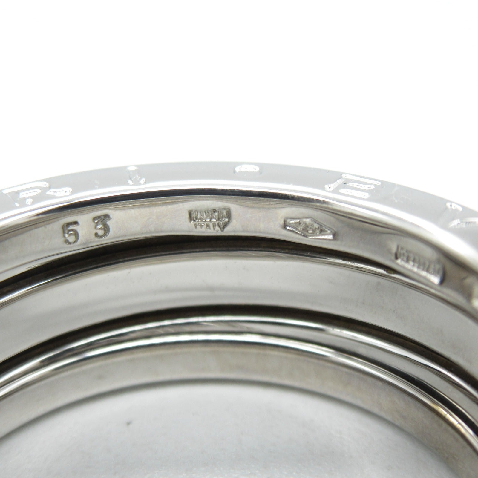BVLGARI 18K白金B-zero1 3 Band Ring戒指US#6.5/JP#12.5/Bvlgari#53