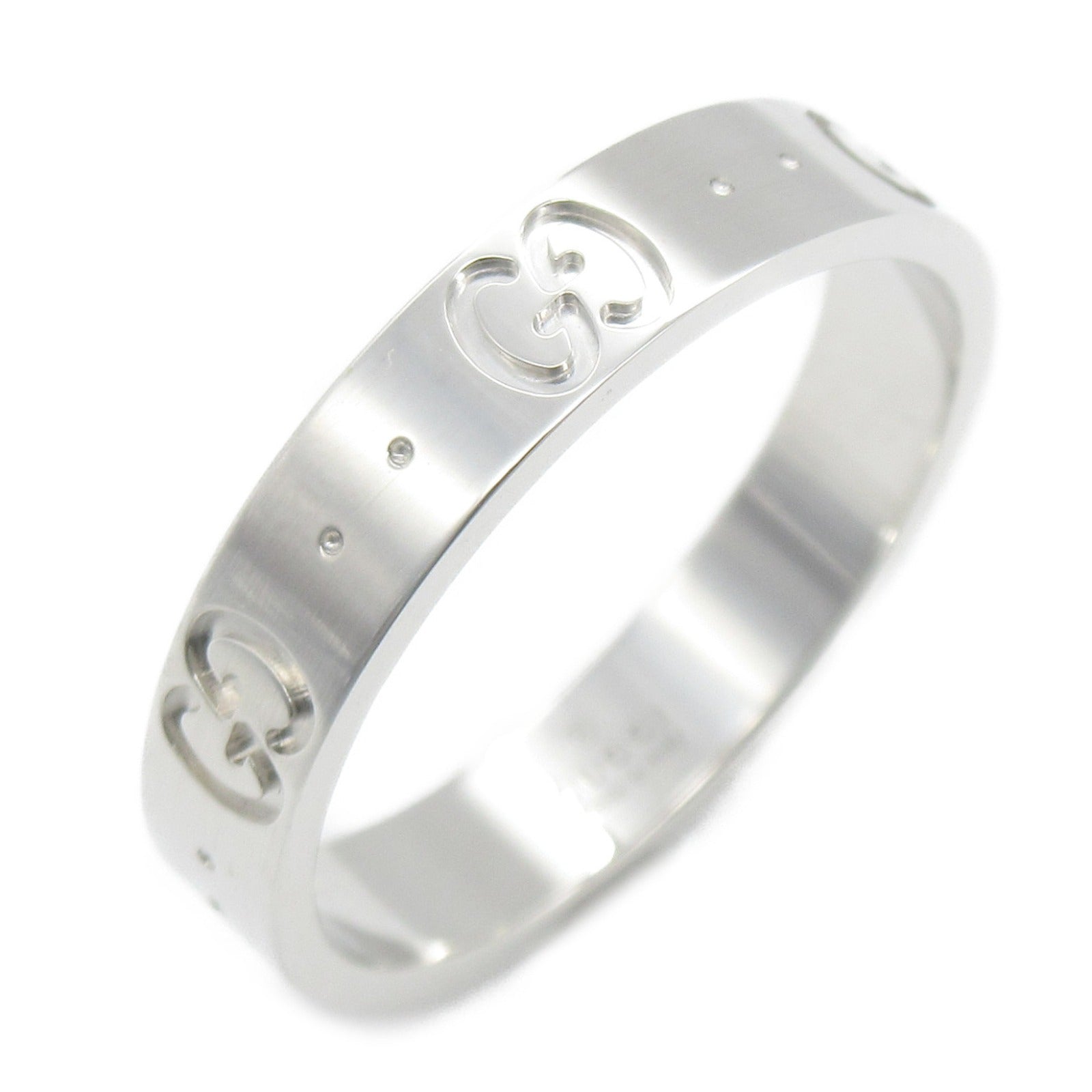GUCCI 18K白金Icon Ring戒指US#7.5/JP#15.5/Gucci#16