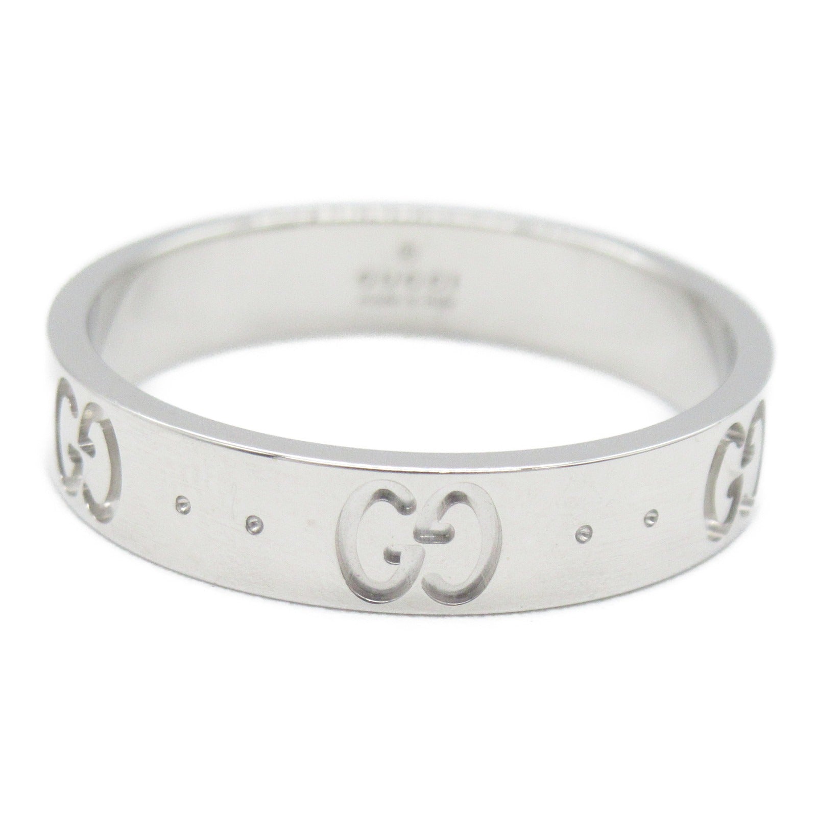 GUCCI 18K白金Icon Ring戒指US#7.5/JP#15.5/Gucci#16