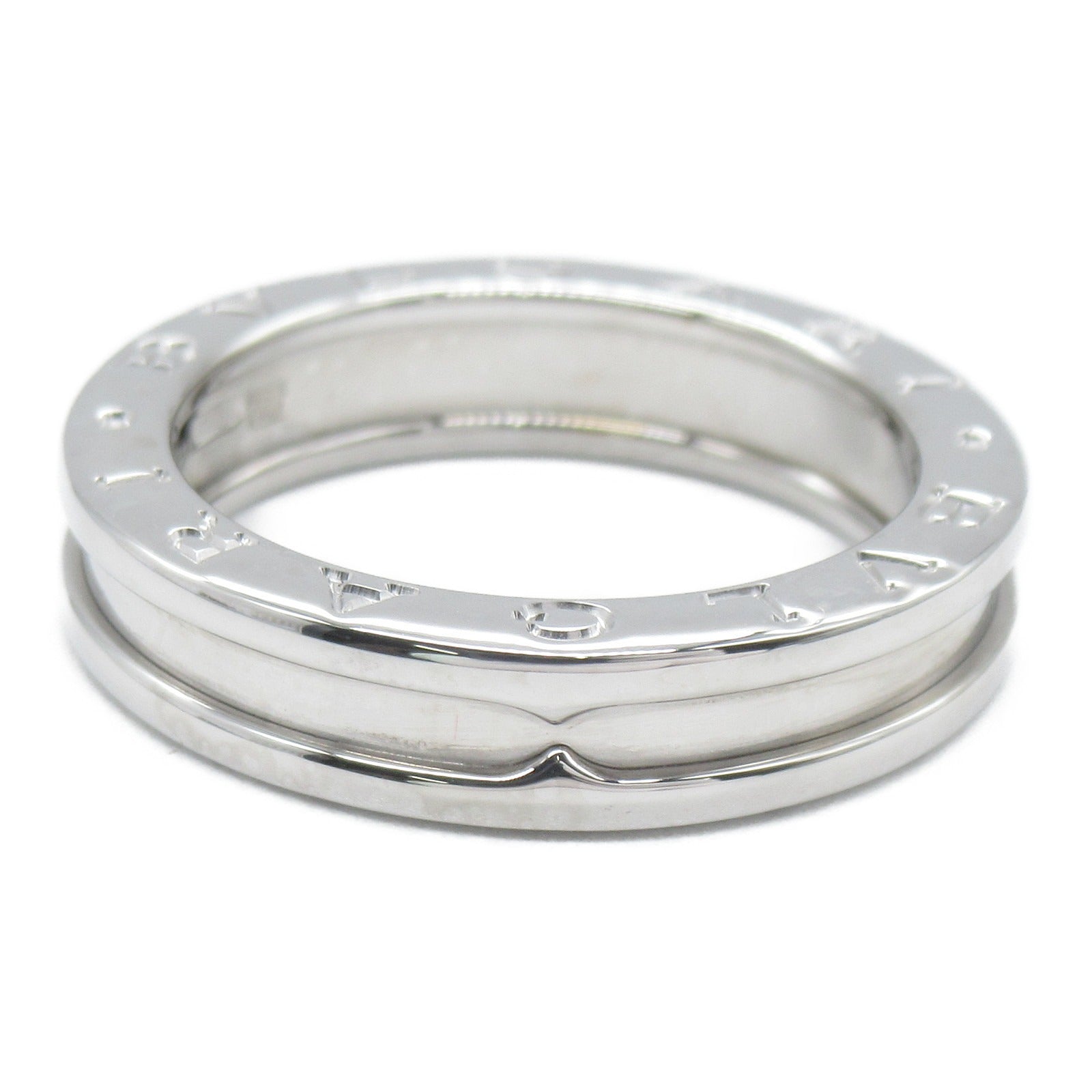 BVLGARI 18K白金B-zero1 1 Band Ring戒指US#7.25/JP#14.5/Bvlgari#55