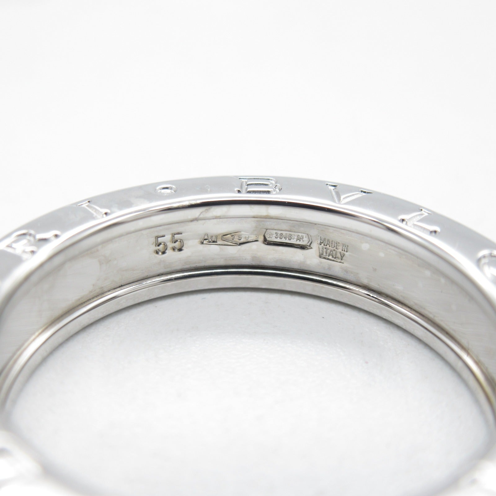 BVLGARI 18K白金B-zero1 1 Band Ring戒指US#7.25/JP#14.5/Bvlgari#55