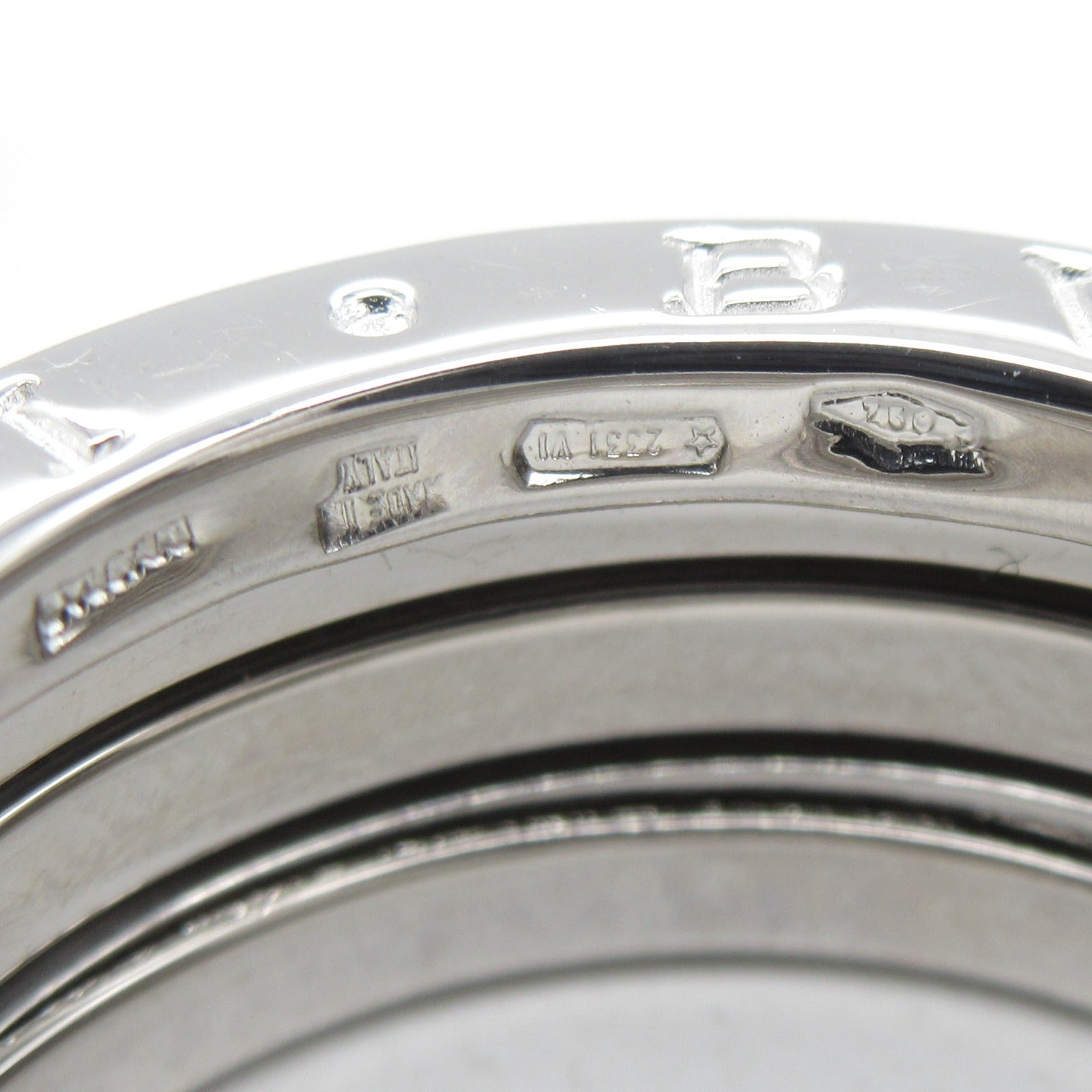 BVLGARI 18K白金B-zero1 3 Band Ring戒指US#7/JP#13/Bvlgari#54