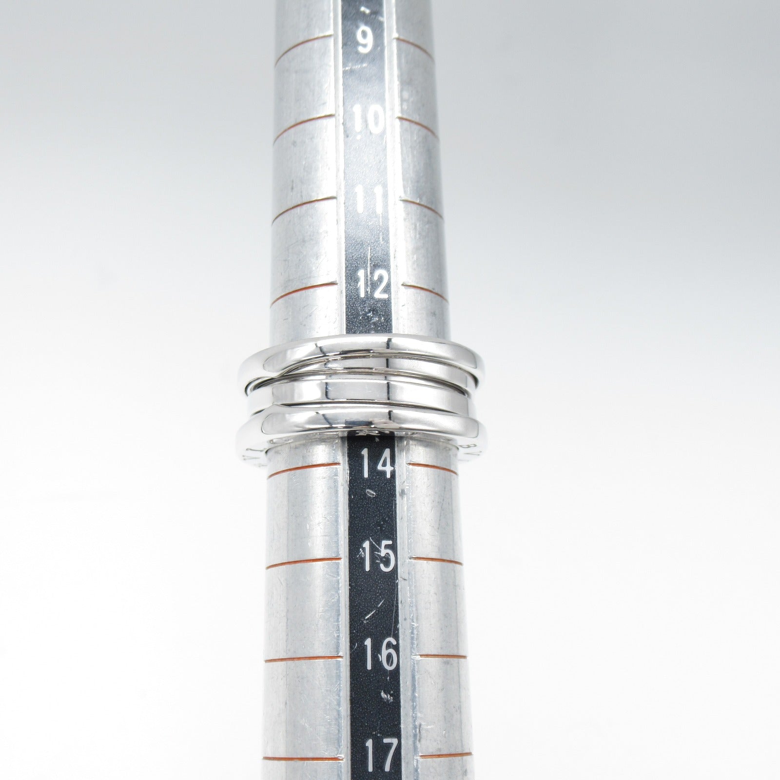 BVLGARI 18K白金B-zero1 3 Band Ring戒指US#7/JP#13/Bvlgari#54