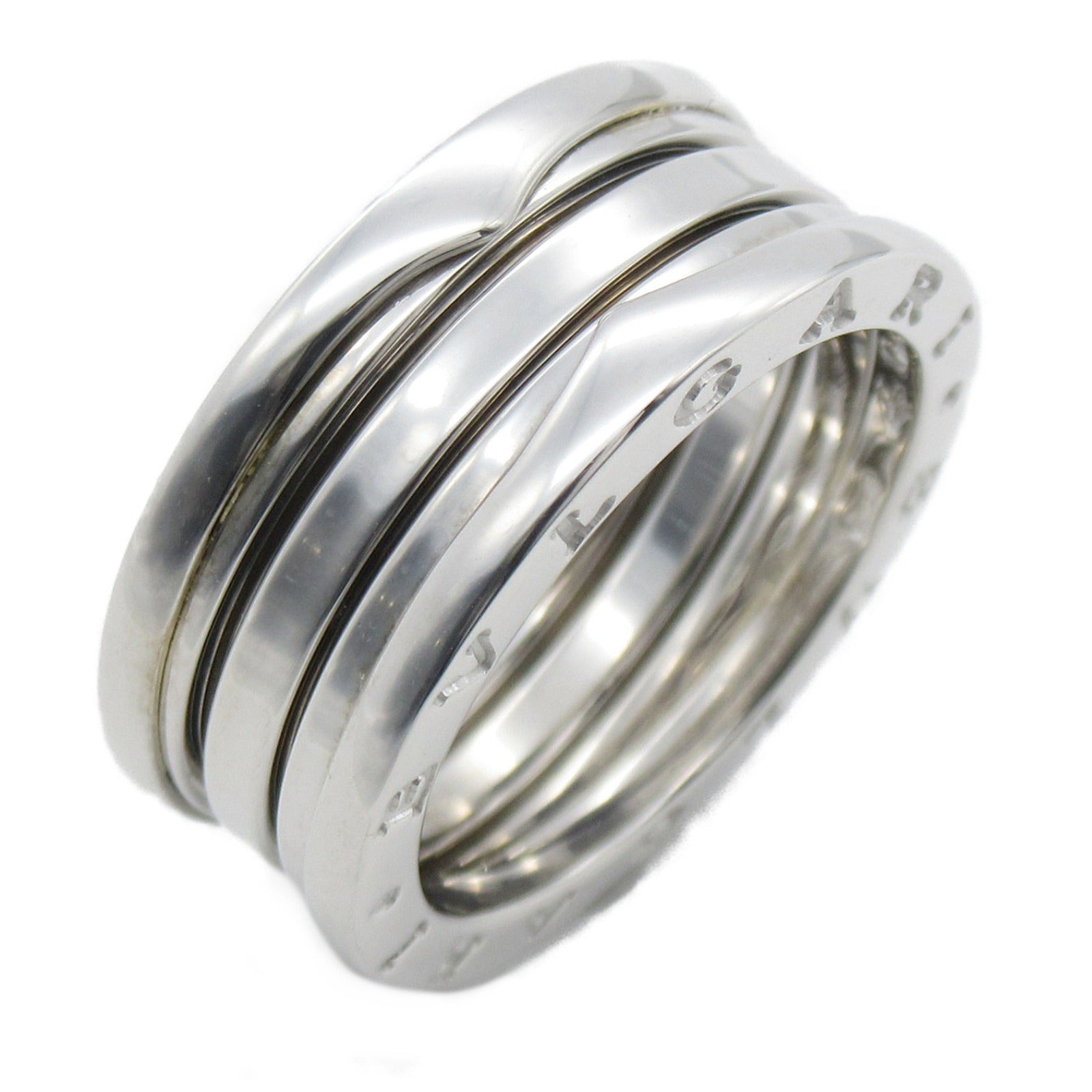 BVLGARI 18K白金B-zero1 3 Band Ring戒指US#8.25/JP#16/Bvlgari#57