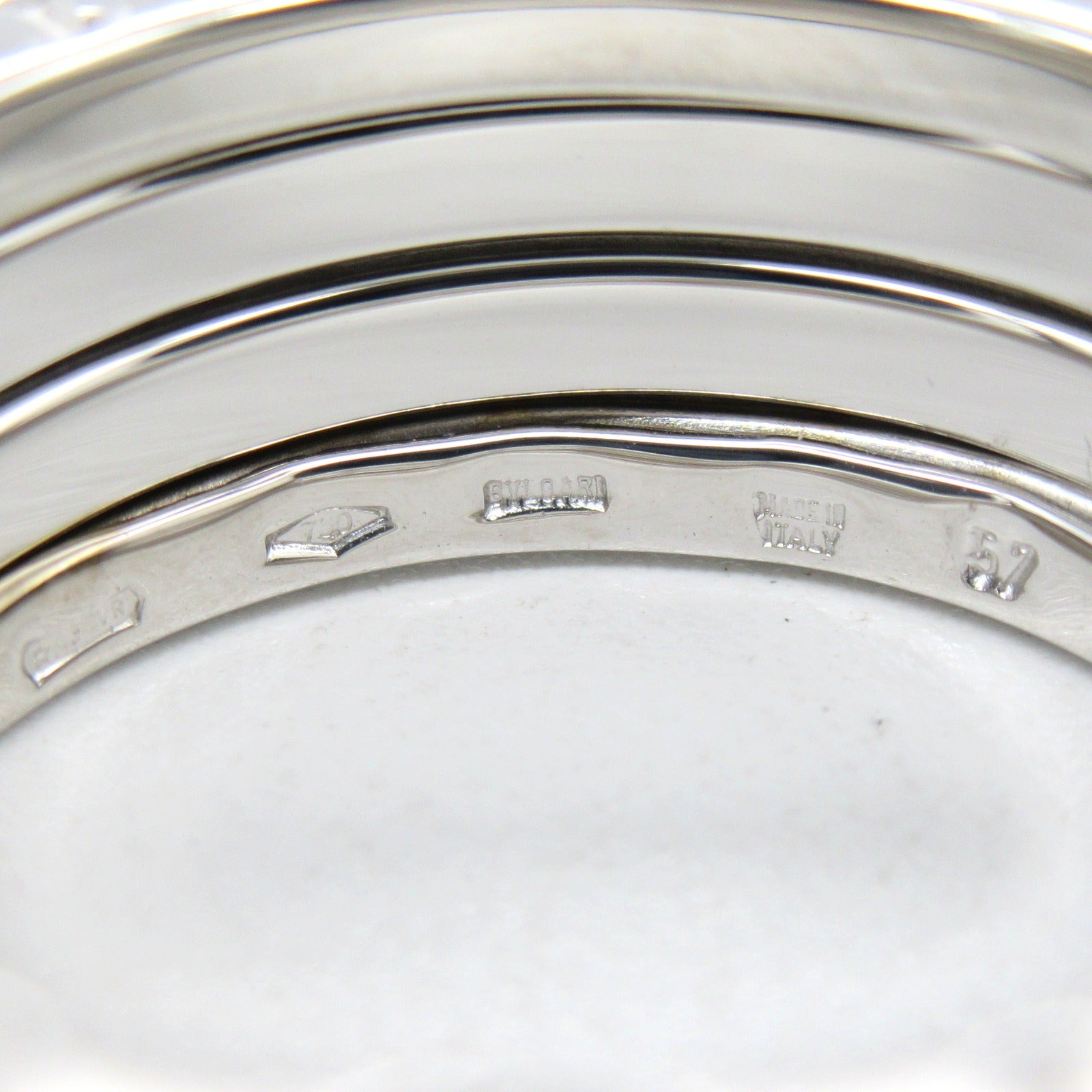 BVLGARI 18K白金B-zero1 3 Band Ring戒指US#8.25/JP#16/Bvlgari#57