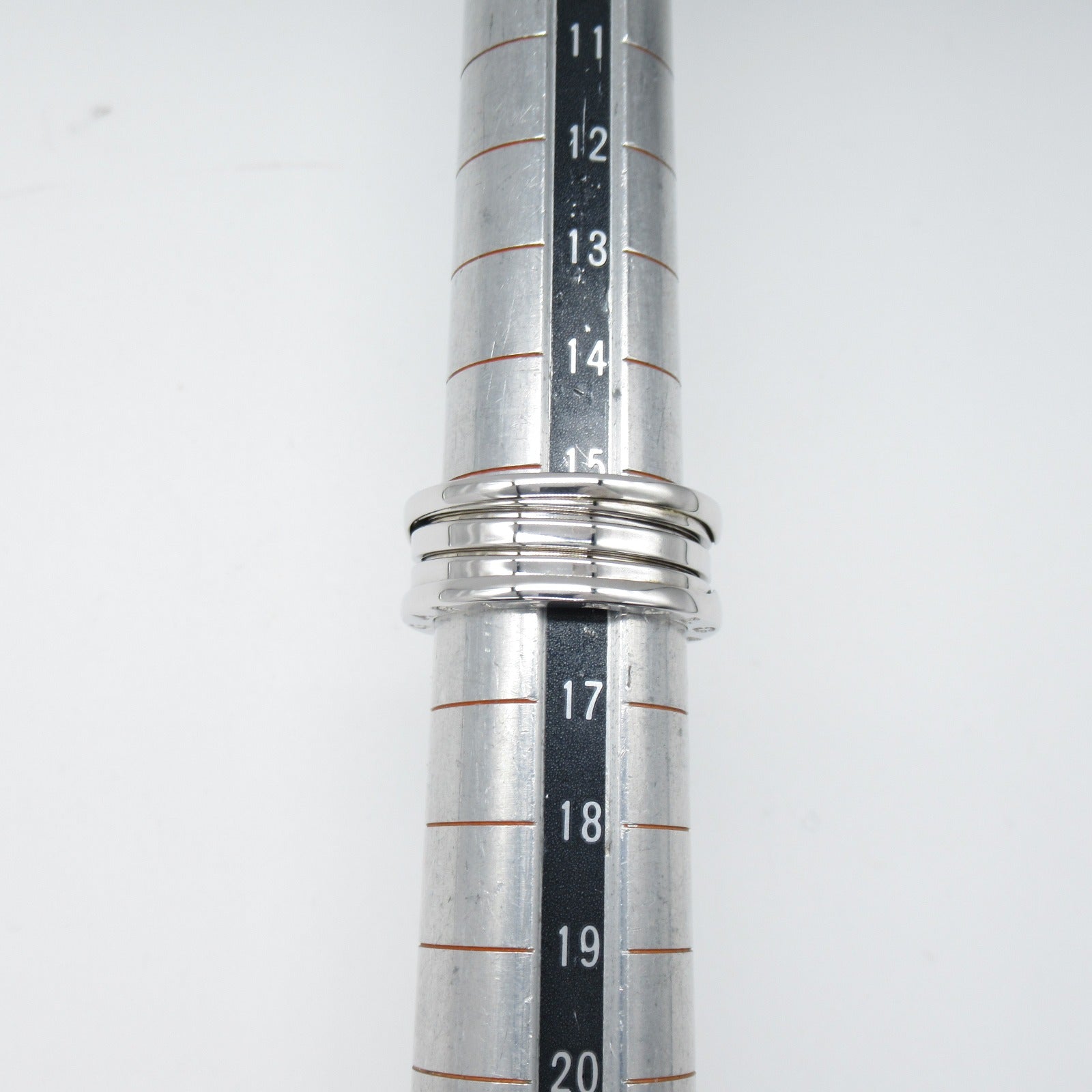 BVLGARI 18K白金B-zero1 3 Band Ring戒指US#8.25/JP#16/Bvlgari#57