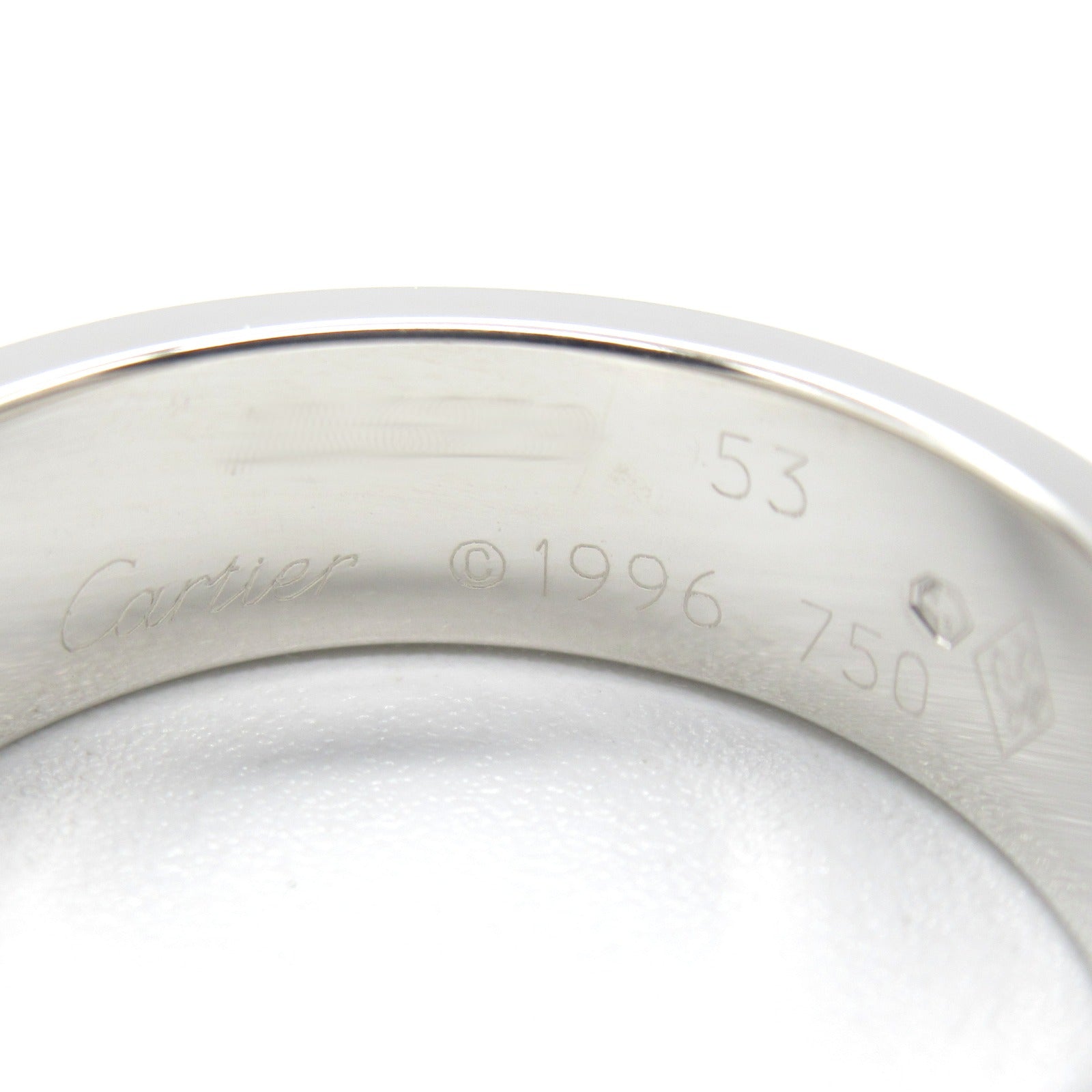 CARTIER 18K白金Love Ring戒指US#6.5/Cartier#53