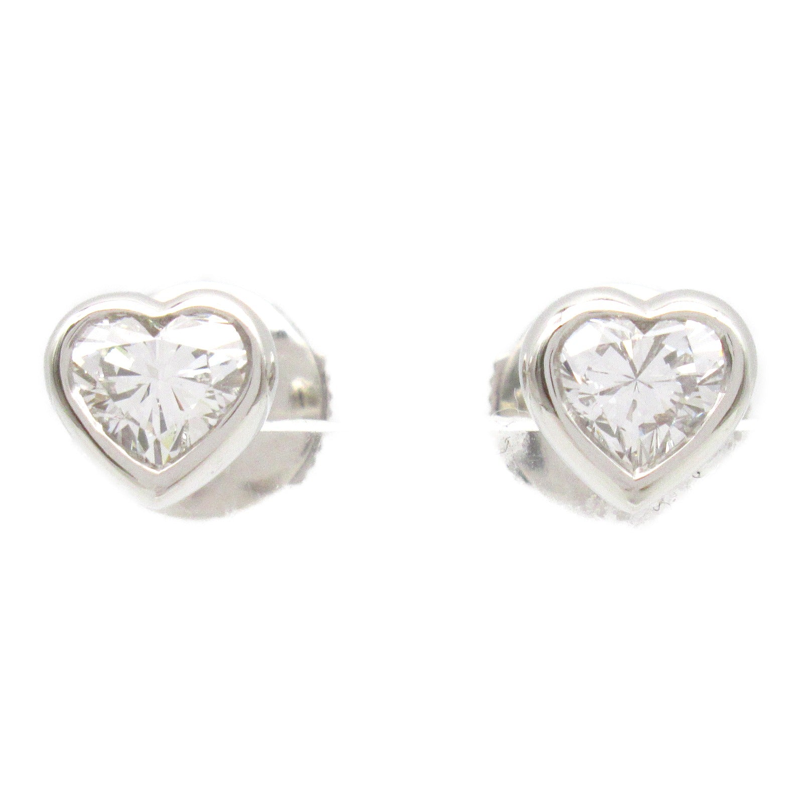 CARTIER PT950鉑金Heart Diamond Earrings鑽石耳環
