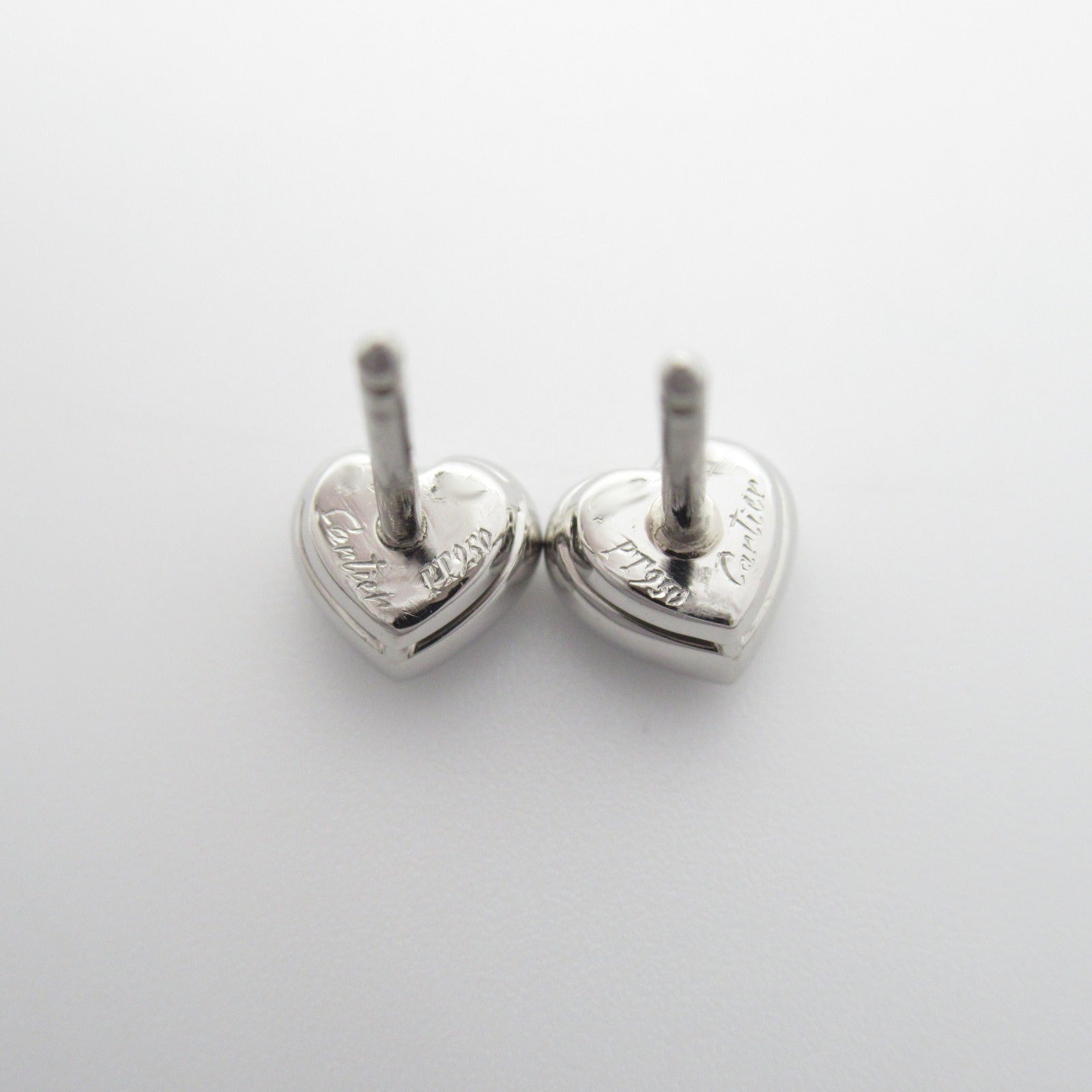 CARTIER PT950鉑金Heart Diamond Earrings鑽石耳環
