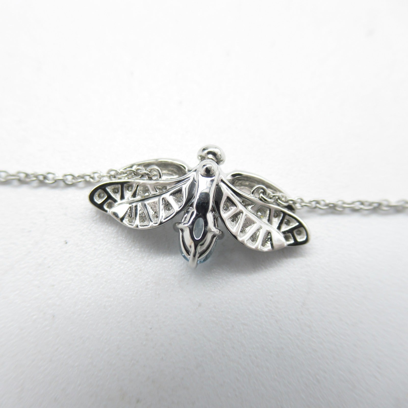 TIFFANY＆CO PT950鉑金Firefly Aquamarine Diamond Necklace藍晶/鑽石項鍊