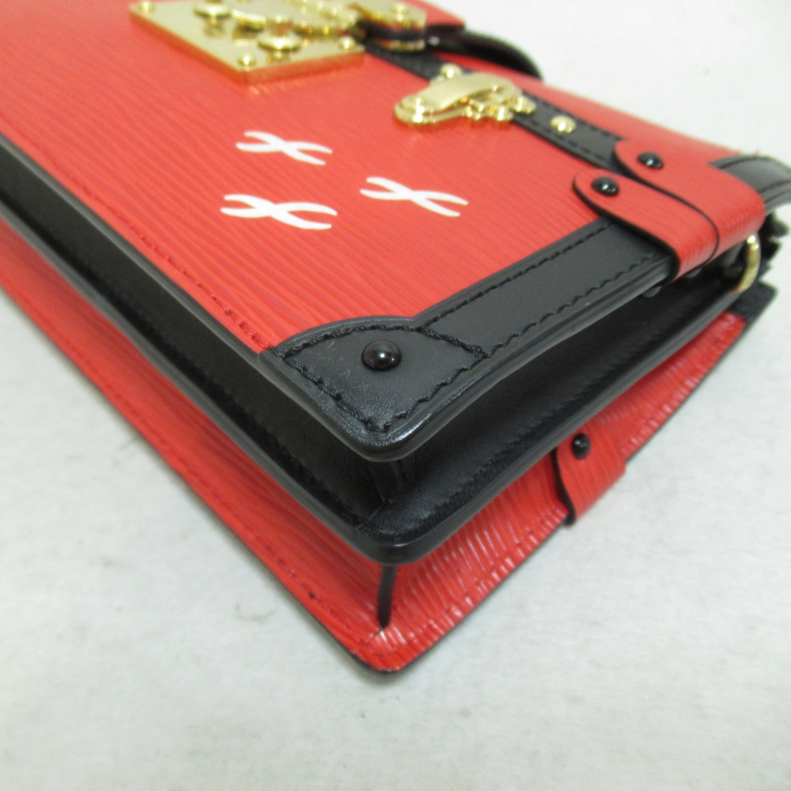 LOUIS VUITTON 【激減優惠】Epi Trunk Clutch金扣手拿包肩背兩用袋紅色/黑色