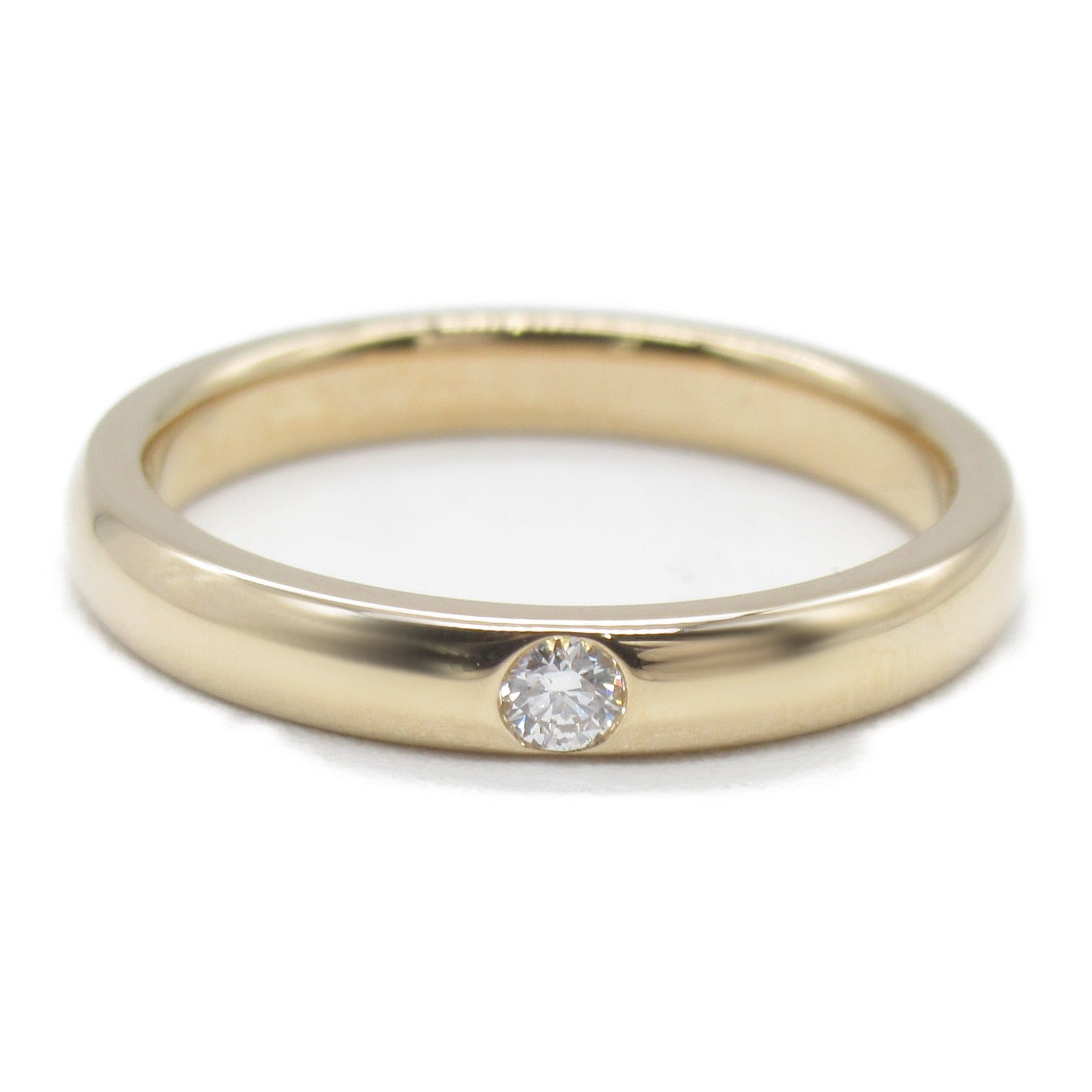 HARRY WINSTON 18K玫瑰金Round Cut Marriage 1P Diamond Ring鑽石戒指US#5/JP#9