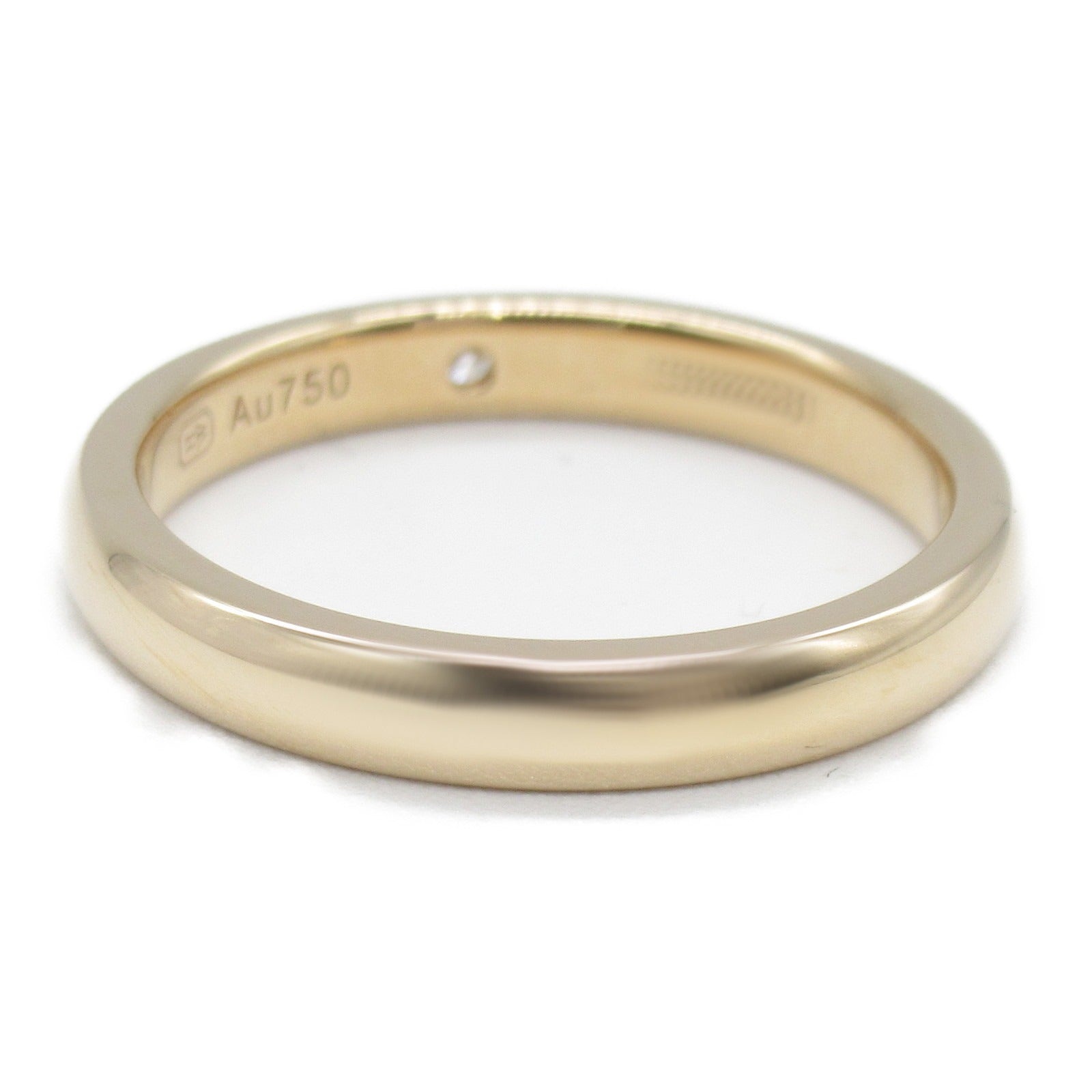 HARRY WINSTON 18K玫瑰金Round Cut Marriage 1P Diamond Ring鑽石戒指US#5/JP#9