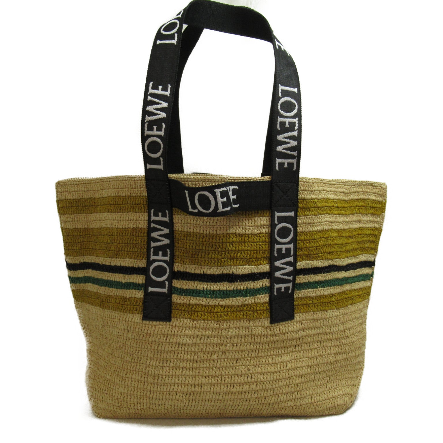 LOEWE 【激減優惠】Raffia Fold Shopper肩背袋彩色/黑色