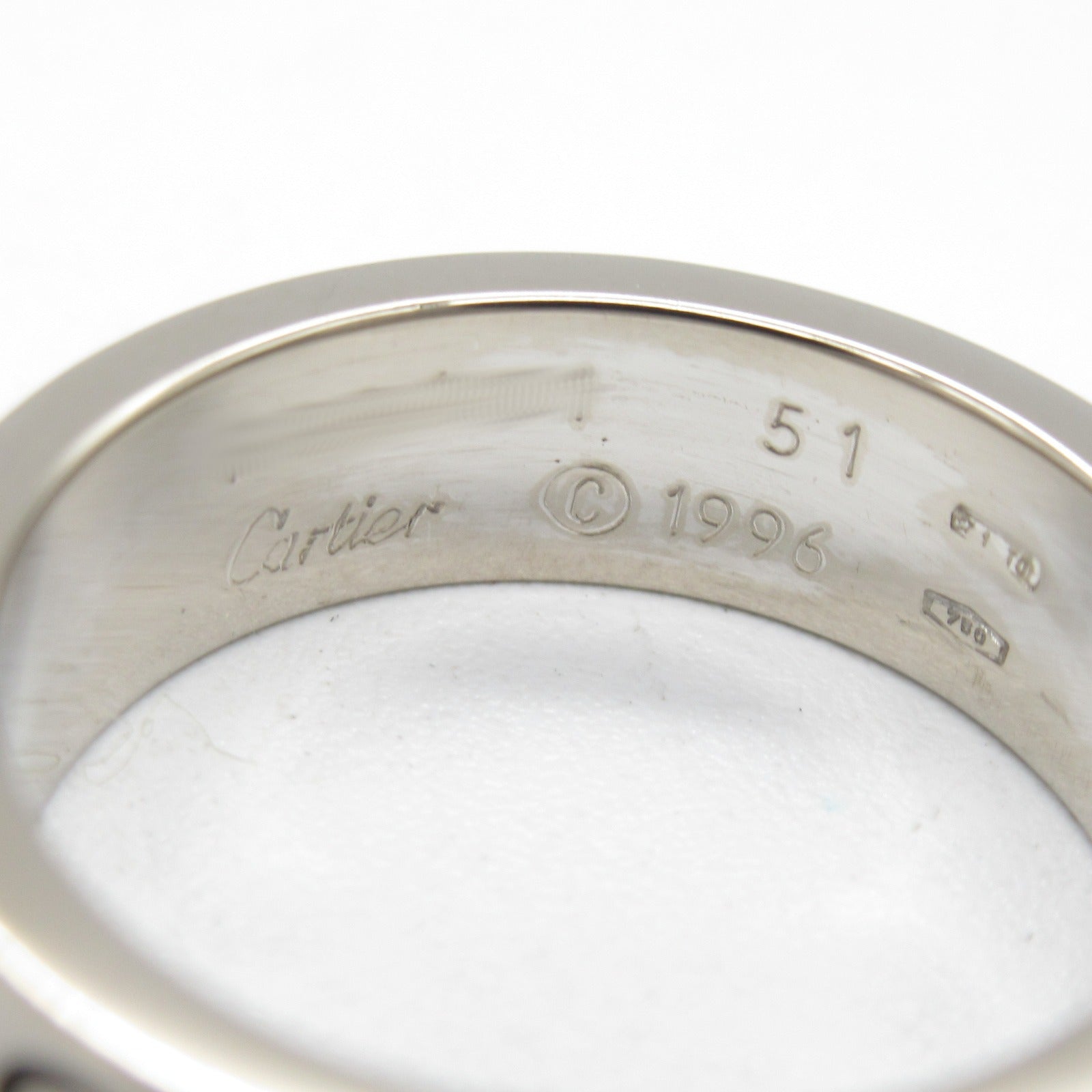 CARTIER 18K白金Love Ring戒指US#5.75/JP#10.5/Cartier#51