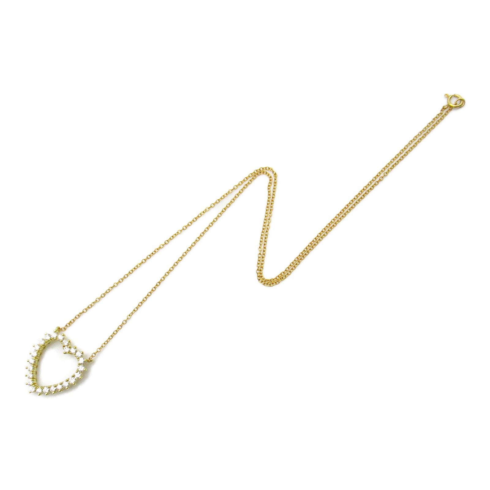 TIFFANY＆CO 18K黃金Sentimental Heart Diamond Necklace鑽石項鍊