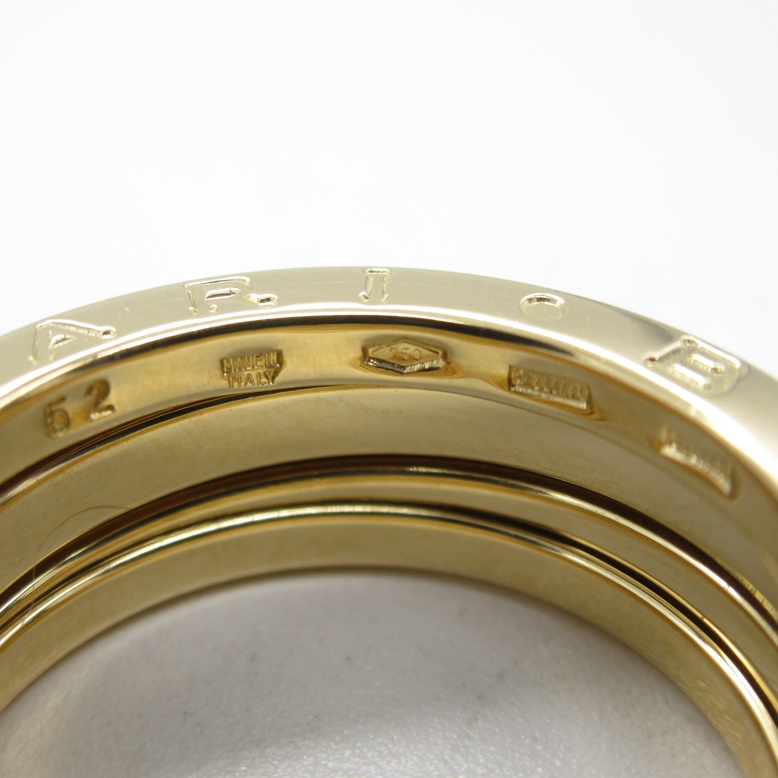 BVLGARI 18K黃金B-zero1 3 Band Ring戒指US#6.25/JP#12/Bvlgari#52