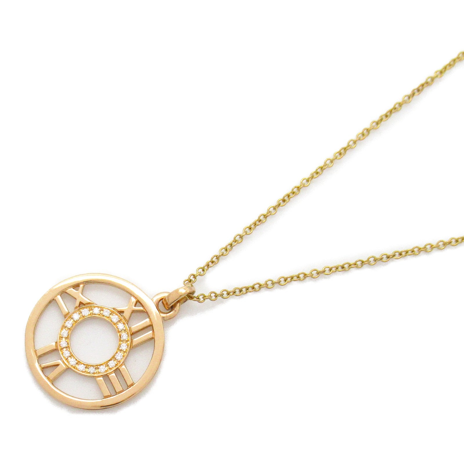 TIFFANY＆CO 【激減優惠】18K黃金/玫瑰金Atlas Open Diamond Necklace鑽石項鍊