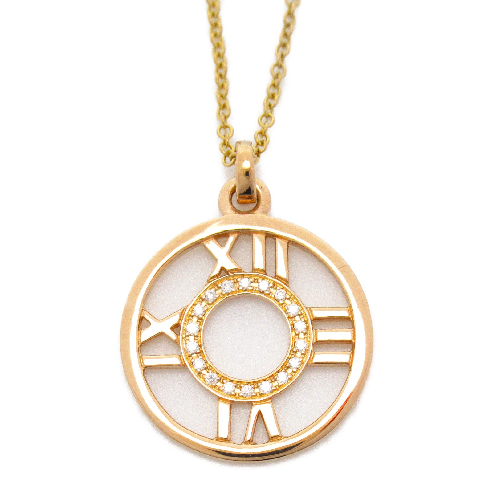 TIFFANY＆CO 【激減優惠】18K黃金/玫瑰金Atlas Open Diamond Necklace鑽石項鍊
