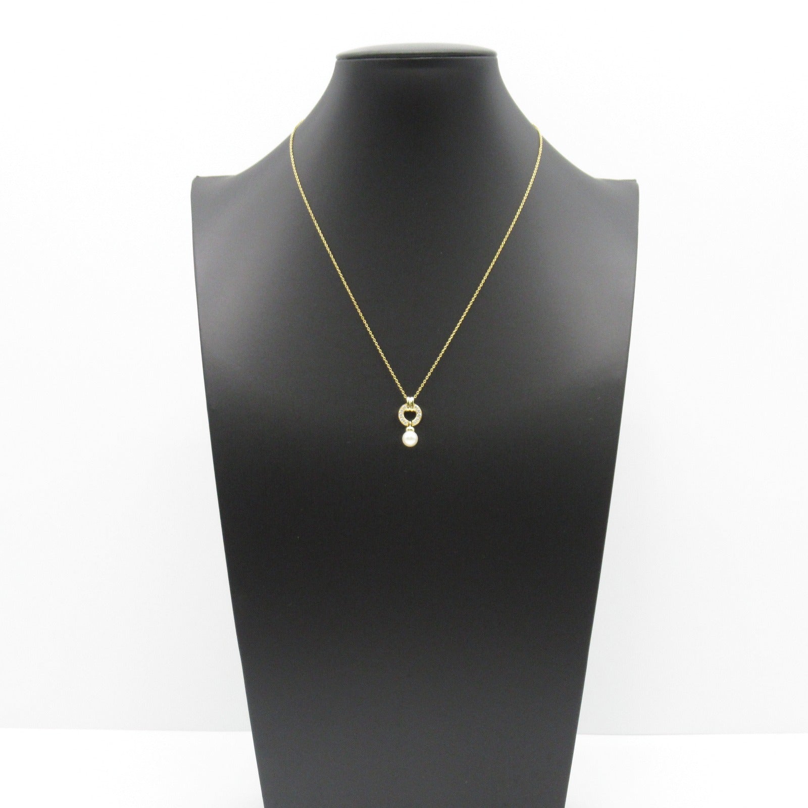 TIFFANY＆CO 【激減優惠】18K黃金Door Knock Pearl Diamond Necklace珍珠/鑽石項鍊